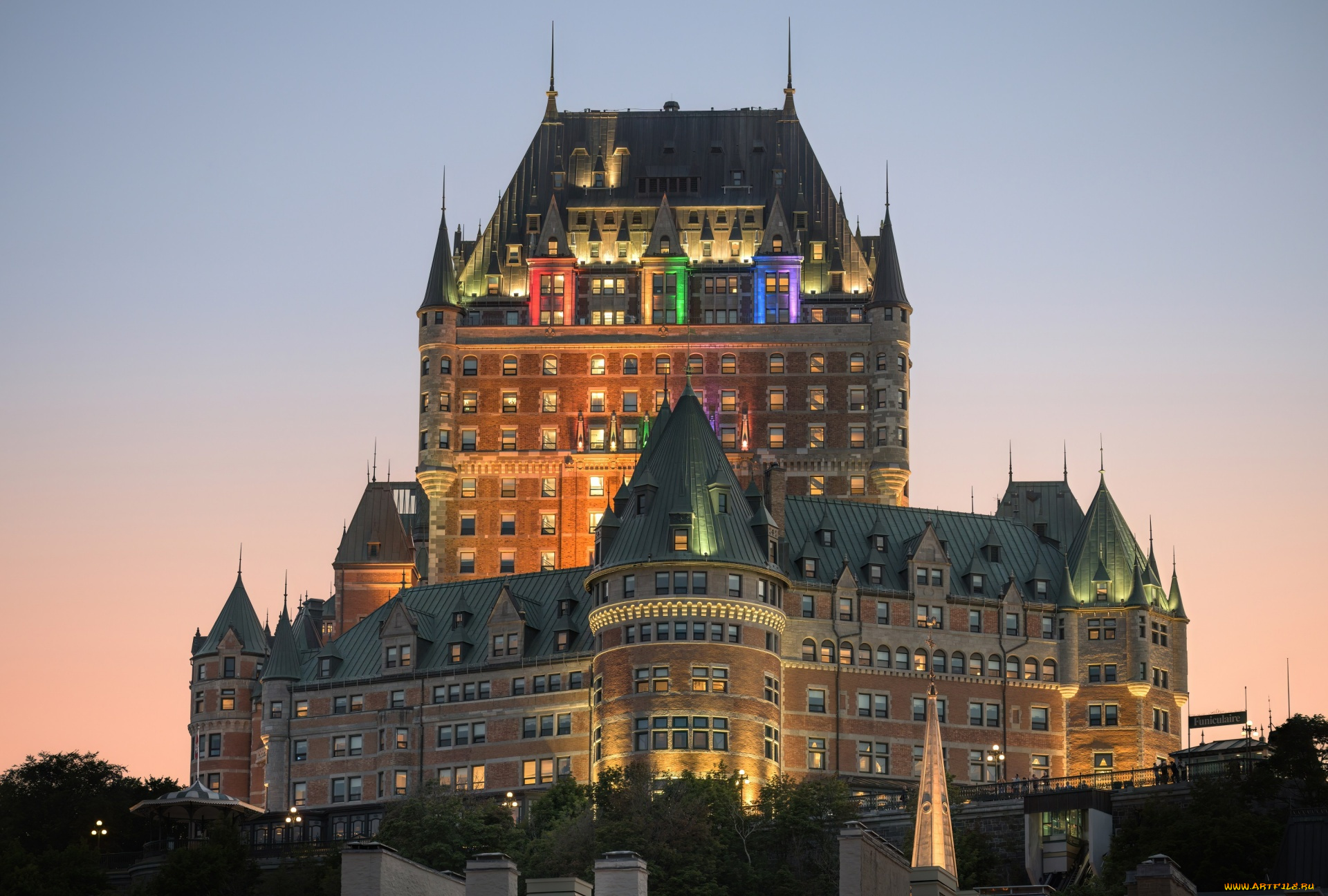 chateau, frontenac, города, квебек, , канада, chateau, frontenac