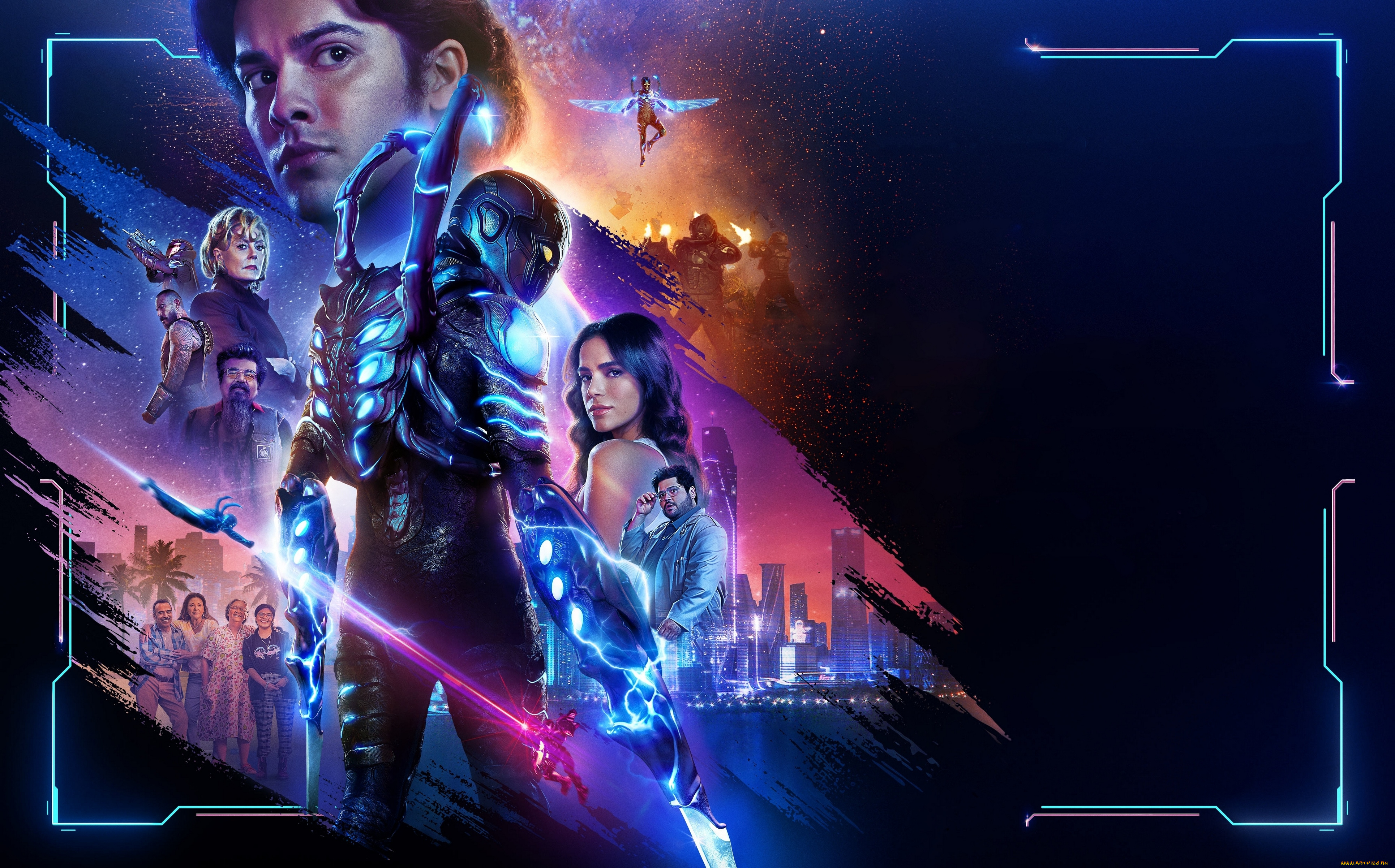 blue, beetle, , , 2023, , кино, фильмы, blue, beetle, синий, жук, постер, фантастика, боевик, триллер, susan, sarandon, becky, g, harvey, guillen