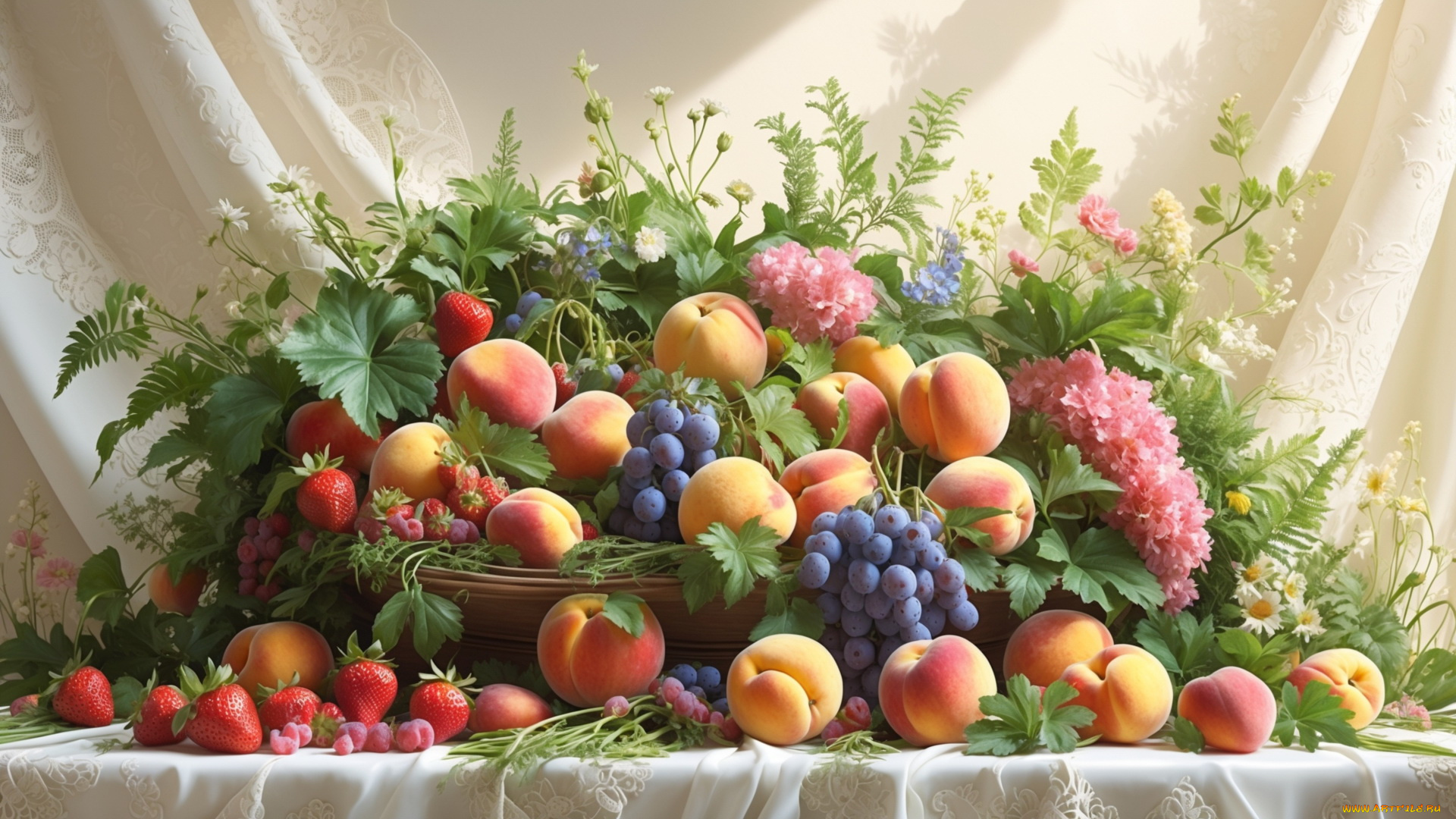 3д, графика, еда-, food, фрукты, ягоды