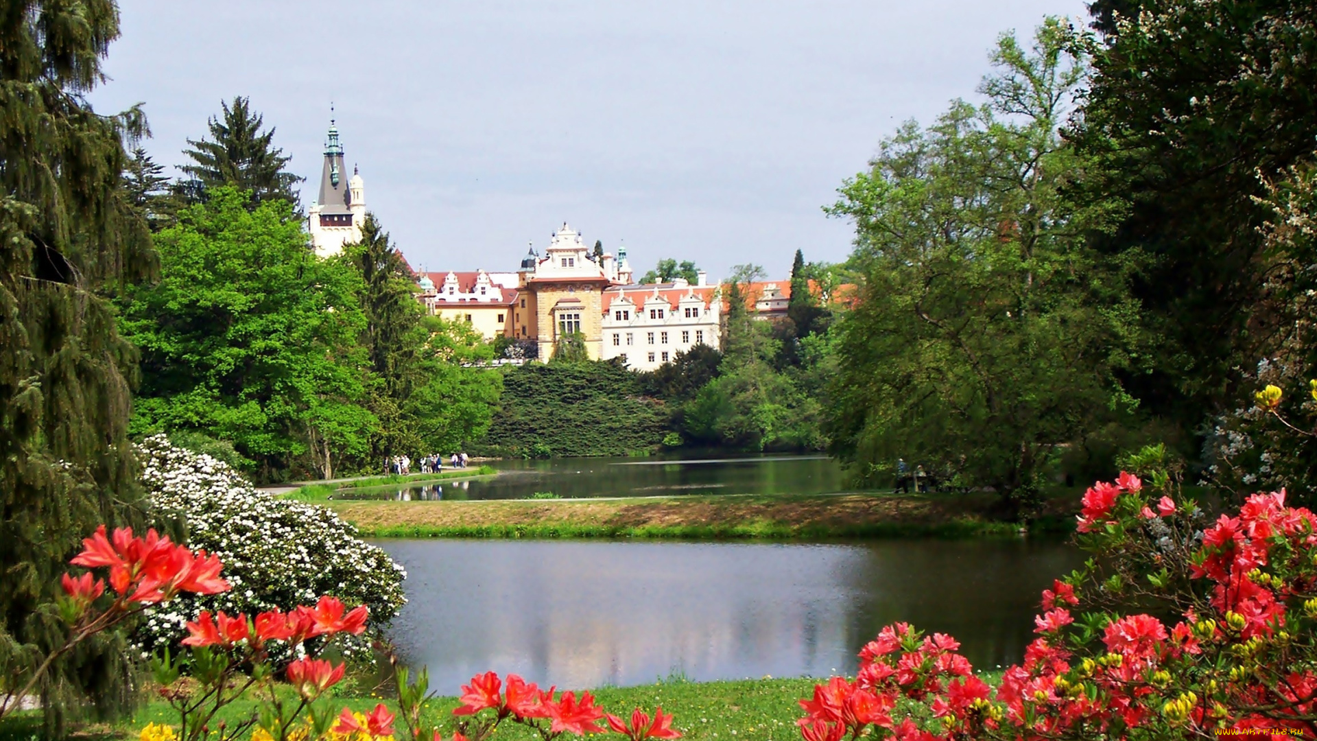 pruhonice, castle, czech, republic, города, замки, чехии, pruhonice, castle, czech, republic