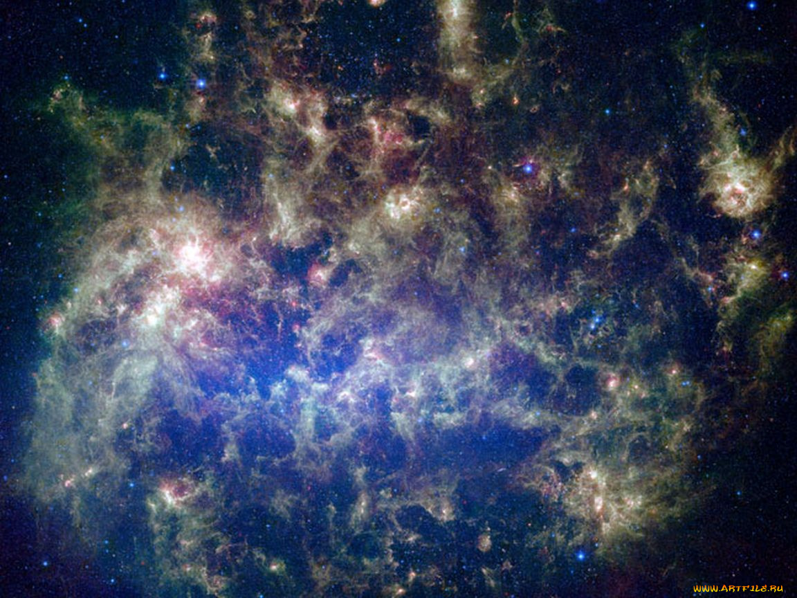 большое, магелланово, облако, космос, галактики, туманности