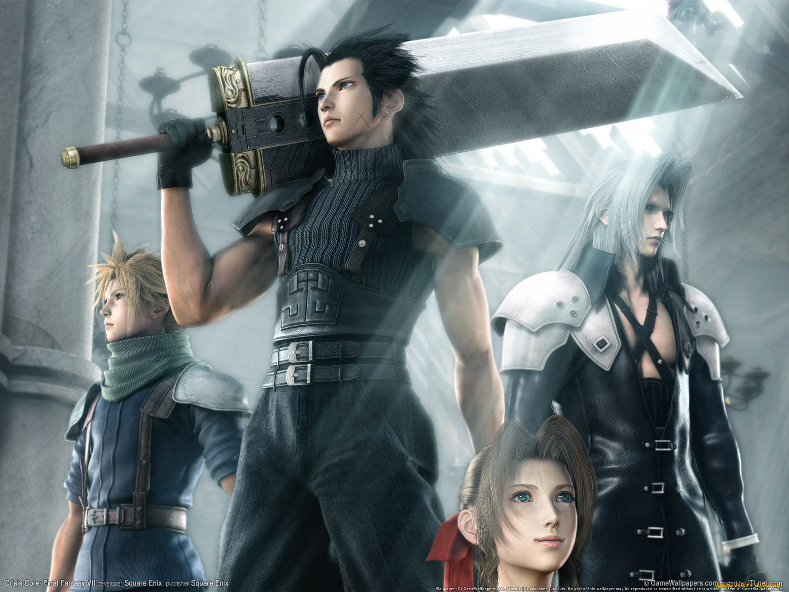 видео, игры, final, fantasy, vii, crisis, core