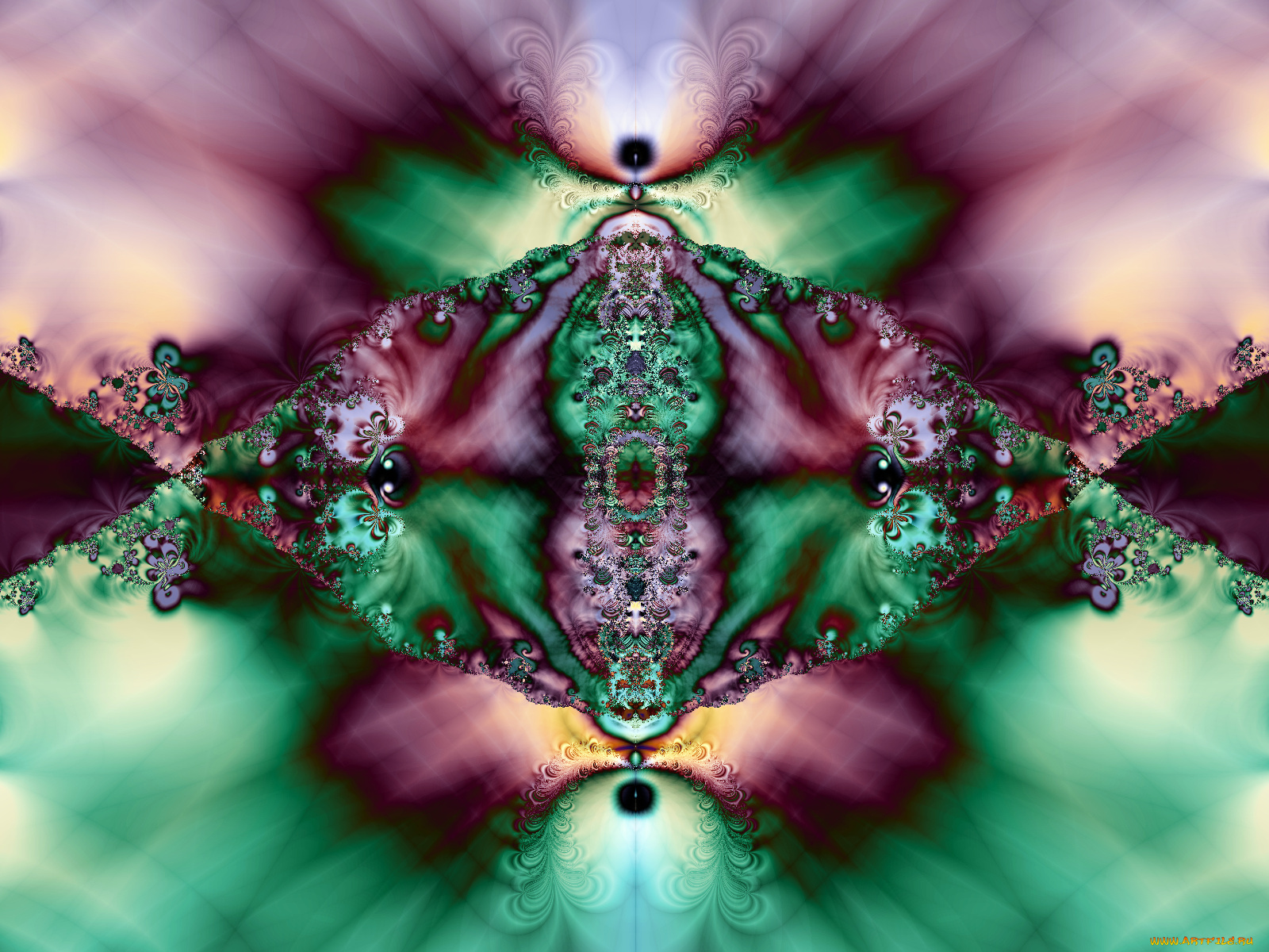 3д, графика, fractal, фракталы, фрактал, узор, цвета, тёмный