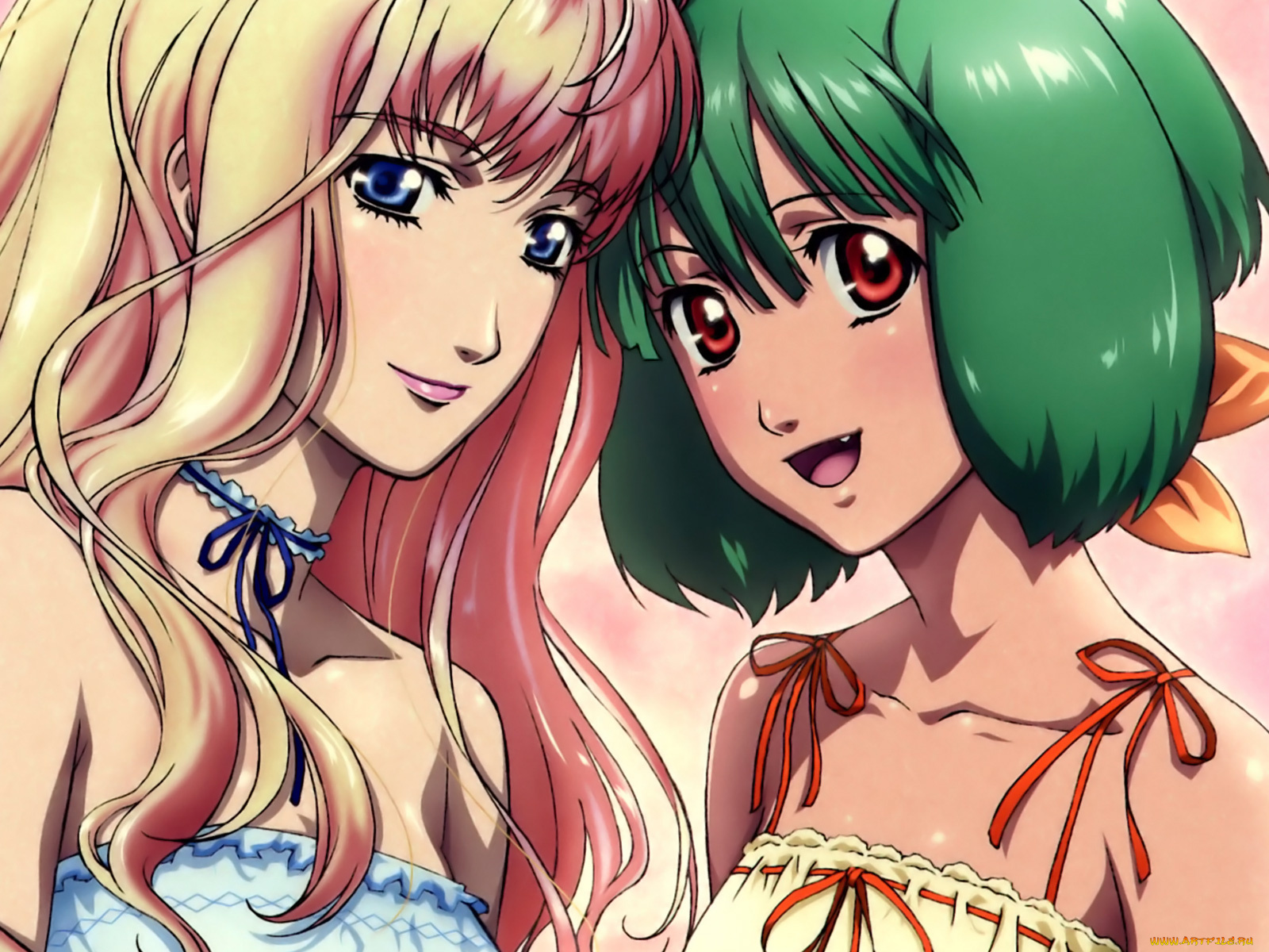 аниме, macross, frontier, девушки