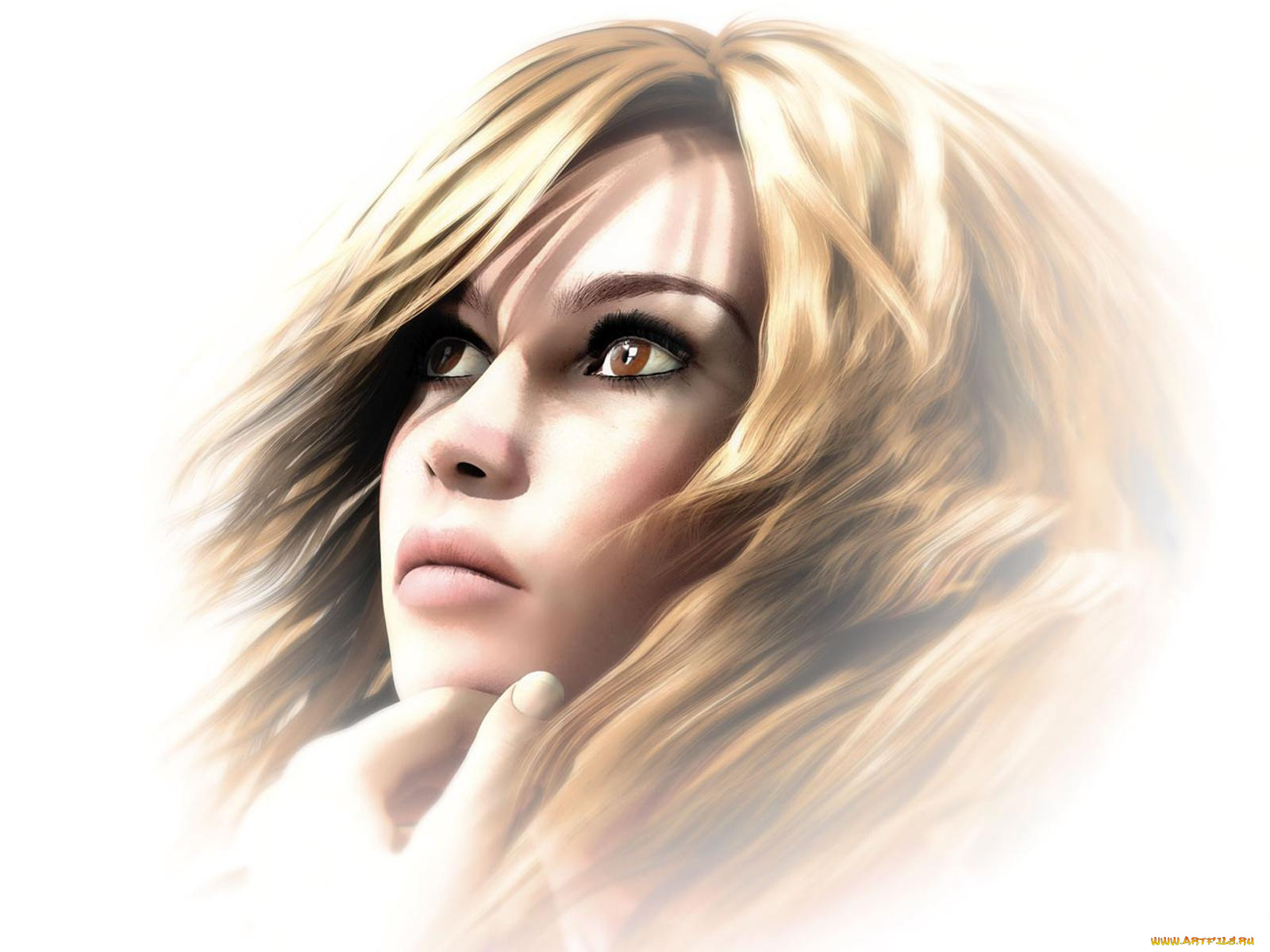 рисованные, люди, глаза, волосы, взгляд