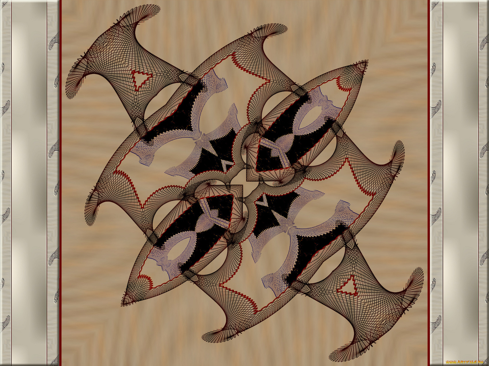 3д, графика, fractal, фракталы, фрактал, узор, цвета