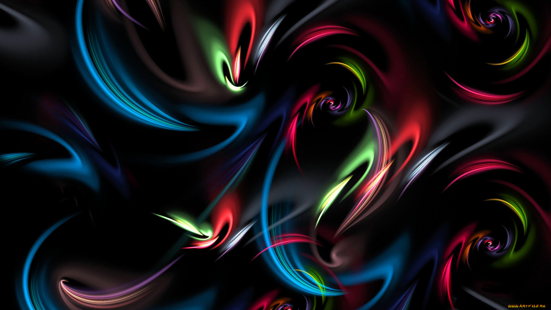 3д, графика, fractal, фракталы, цвета, фрактал, тёмный, узор