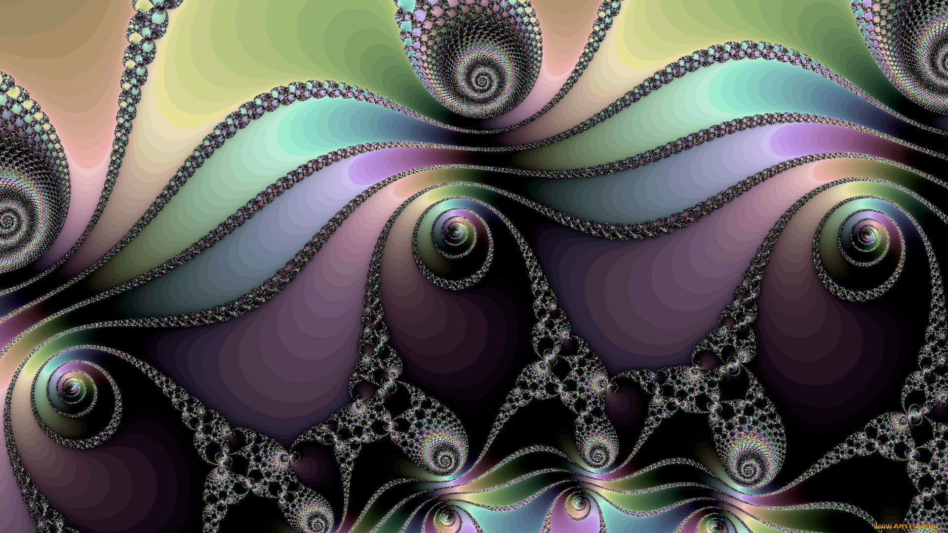 3д, графика, fractal, фракталы, цвета, узор, фрактал, тёмный