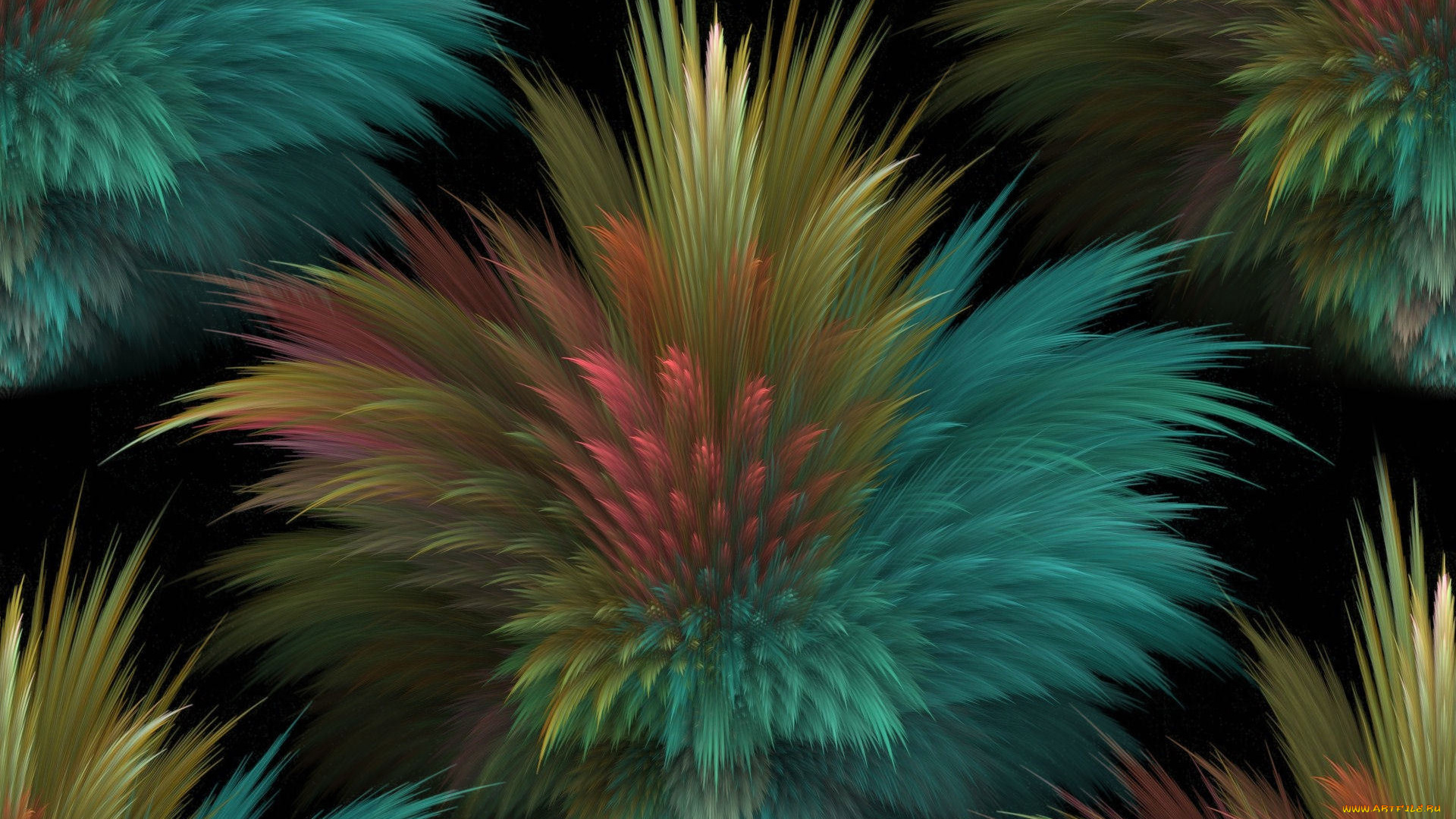 3д, графика, fractal, фракталы, узор, фрактал, цвета, тёмный