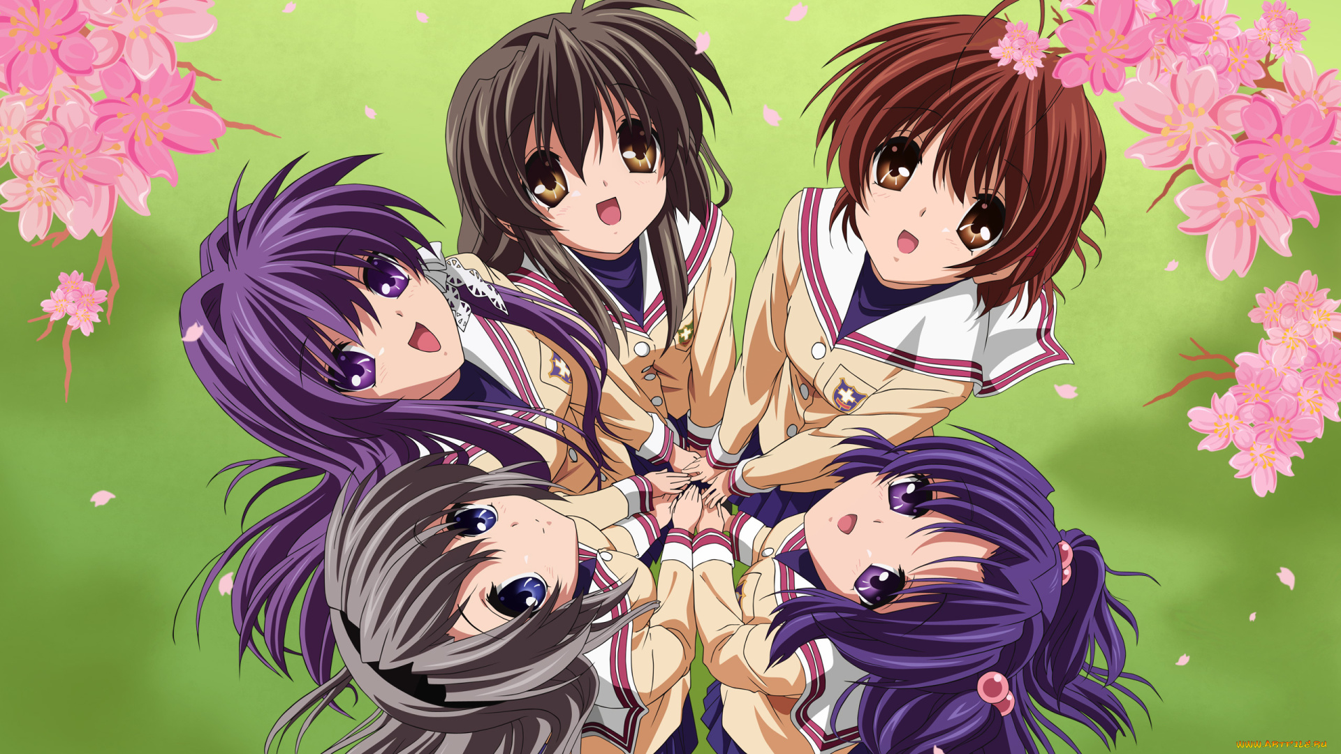 аниме, clannad, девушки