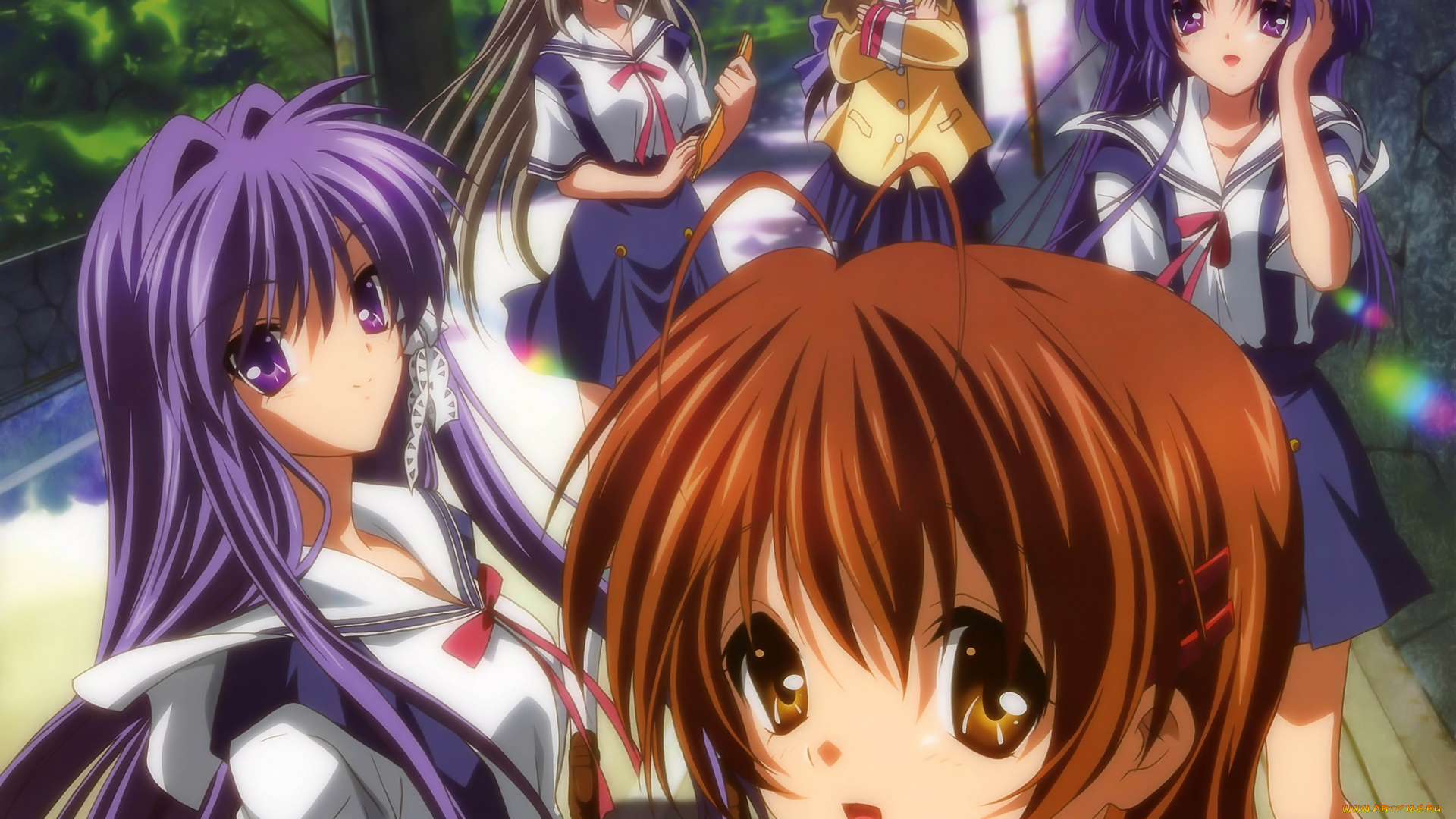 аниме, clannad, девушки