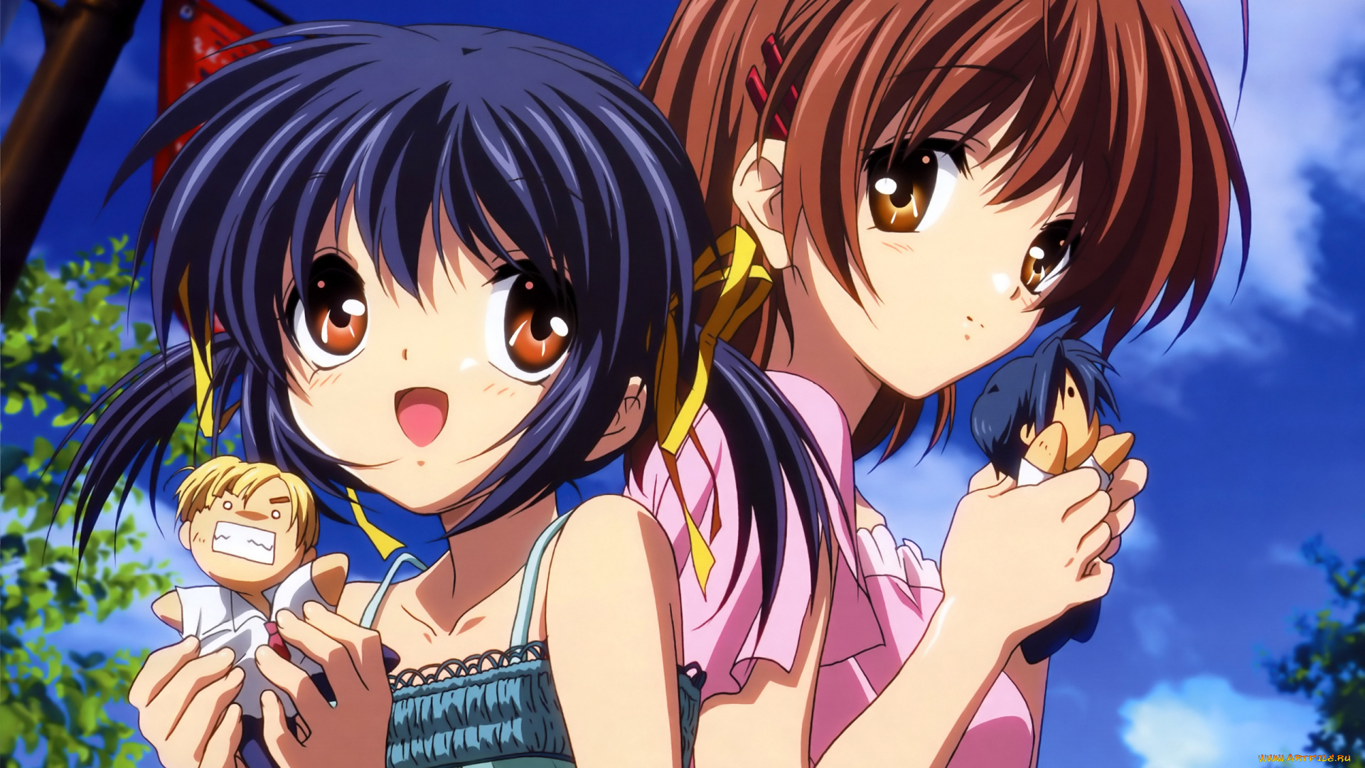 аниме, clannad, девушки
