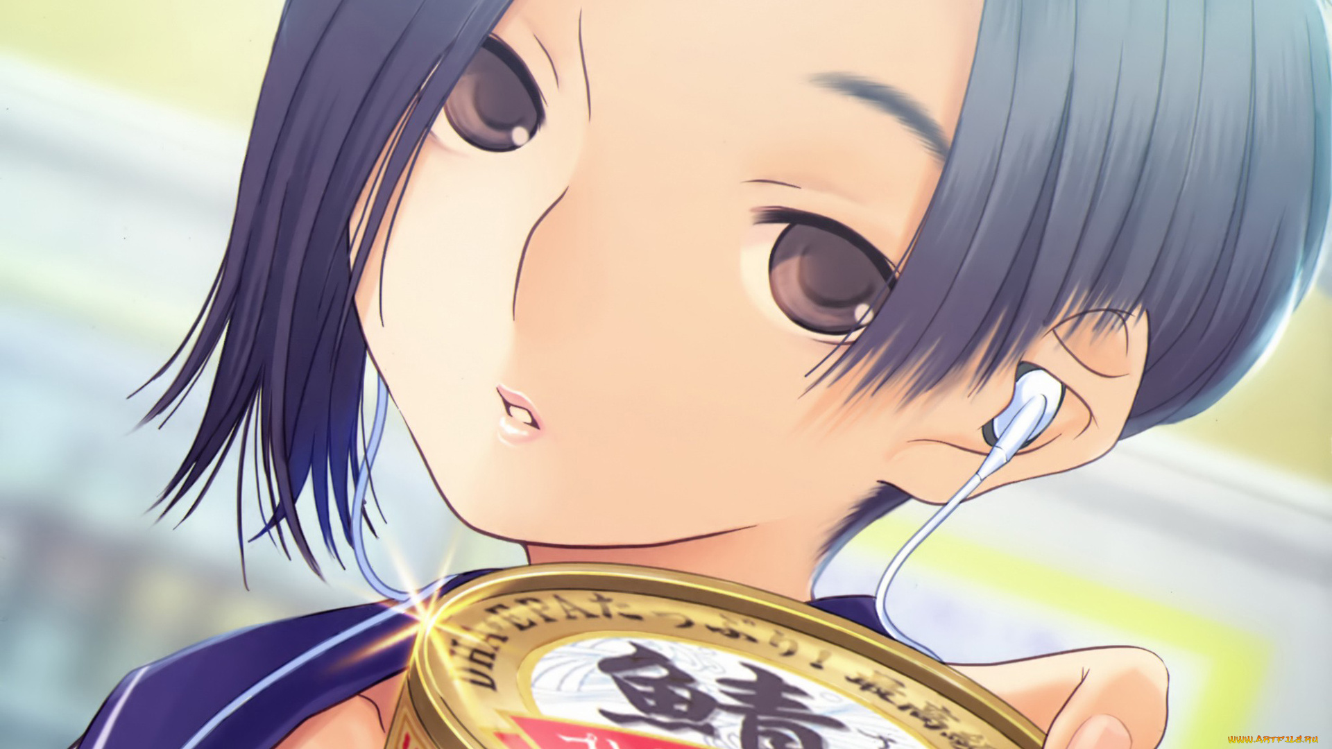 аниме, loveplus, наушники, девушка