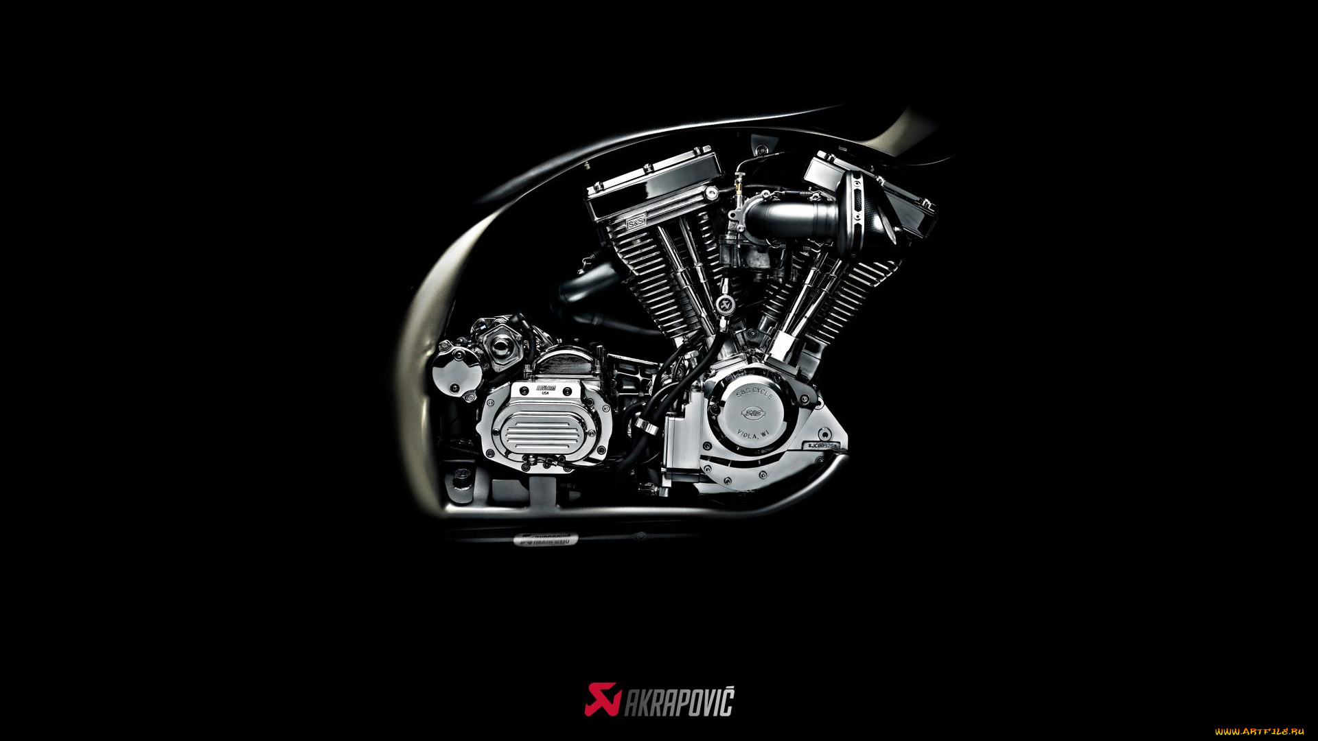 мотоциклы, customs, фон, тёмный, мотоцикл