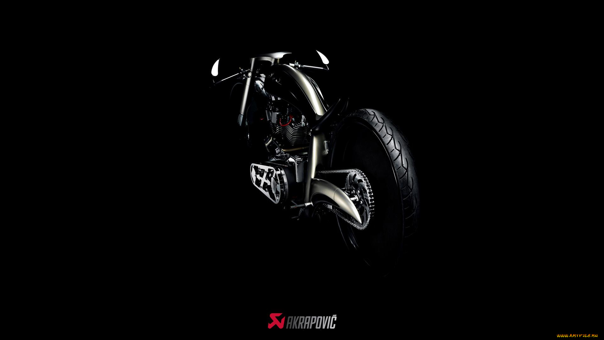 мотоциклы, customs, тёмный, мотоцикл, фон