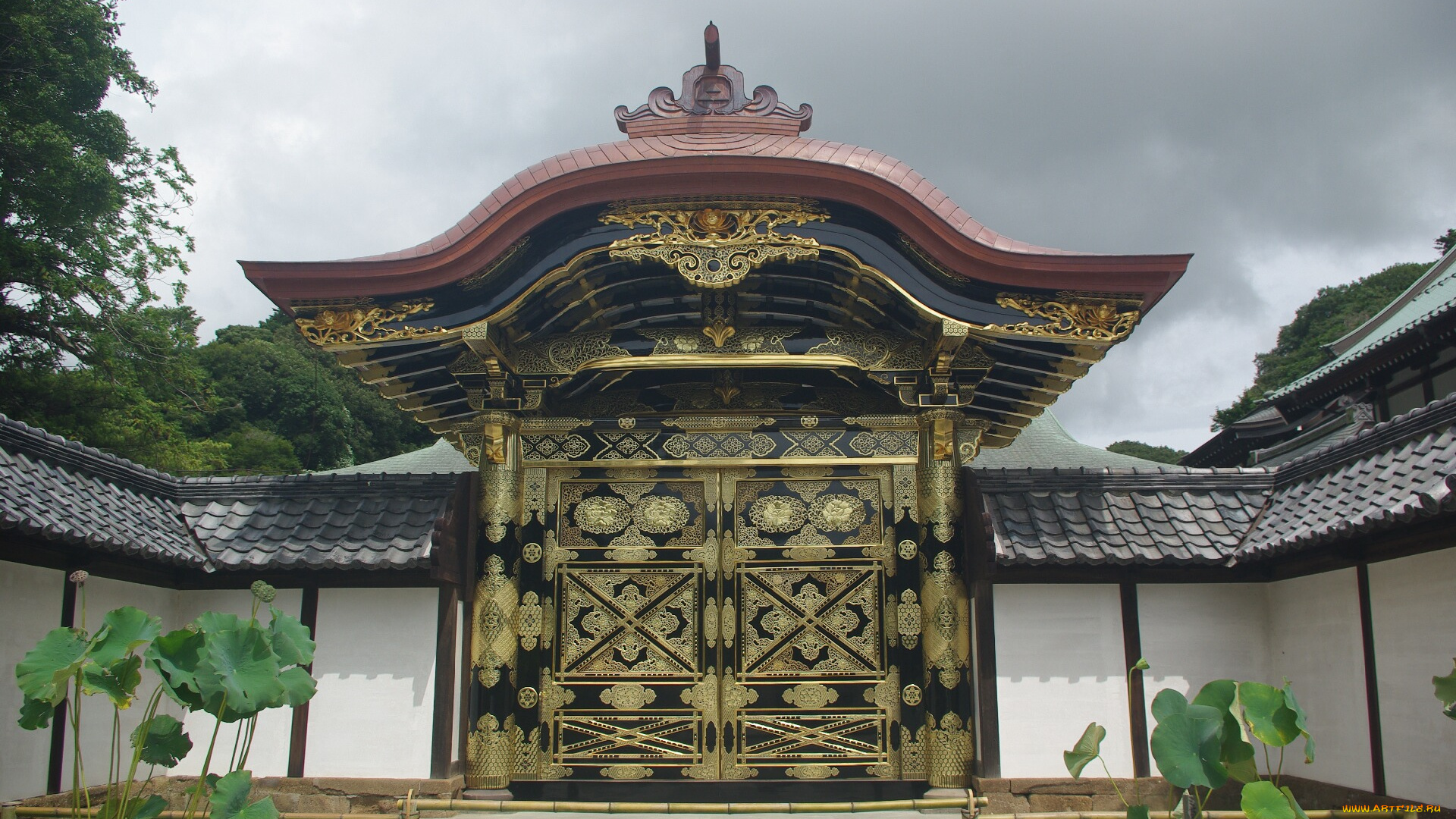 разное, элементы, архитектуры, роспись, дверь, вход