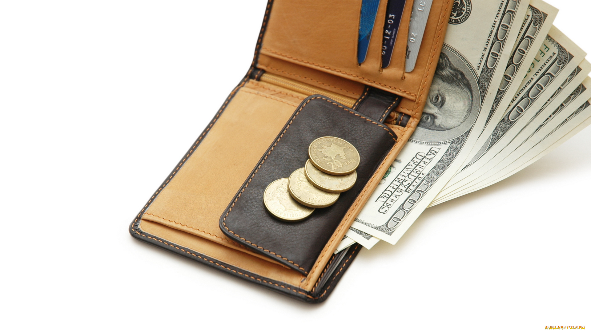 разное, золото, купюры, монеты, кошелёк, валюта, деньги