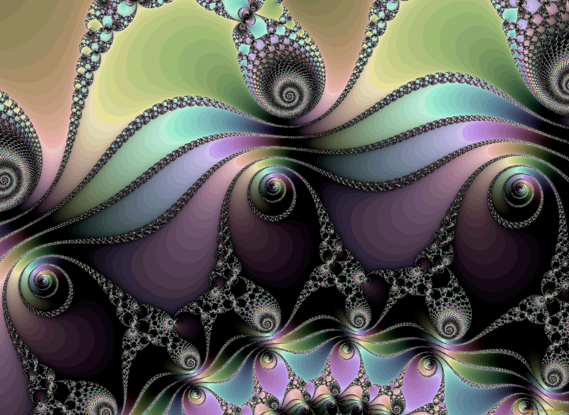 3д, графика, fractal, фракталы, цвета, узор, фрактал, тёмный