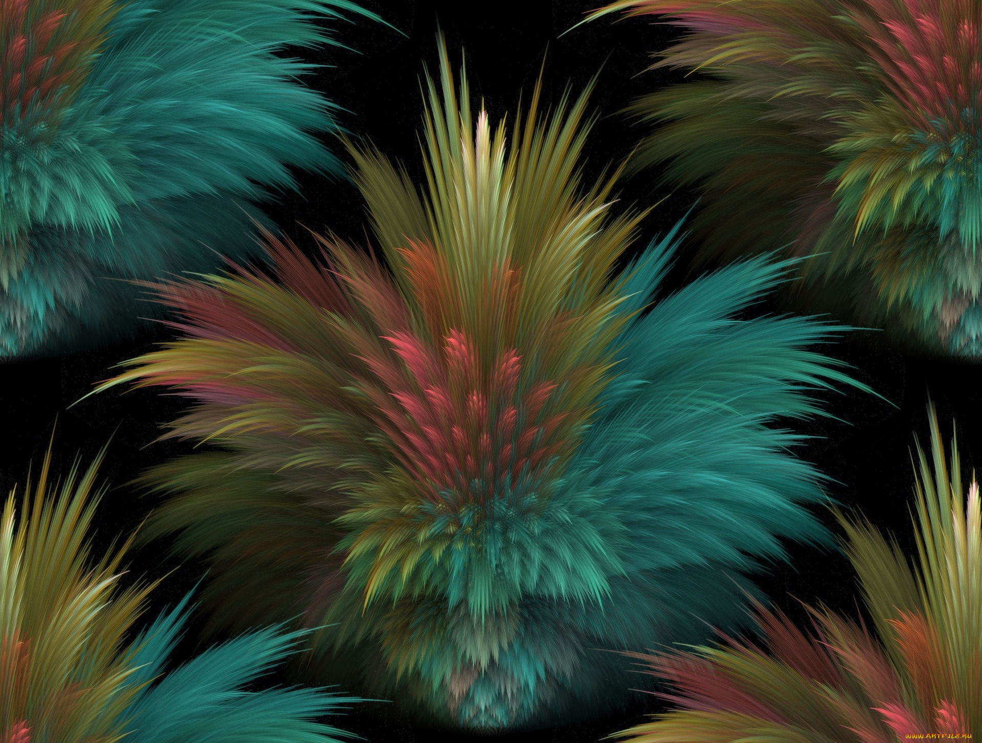 3д, графика, fractal, фракталы, узор, фрактал, цвета, тёмный