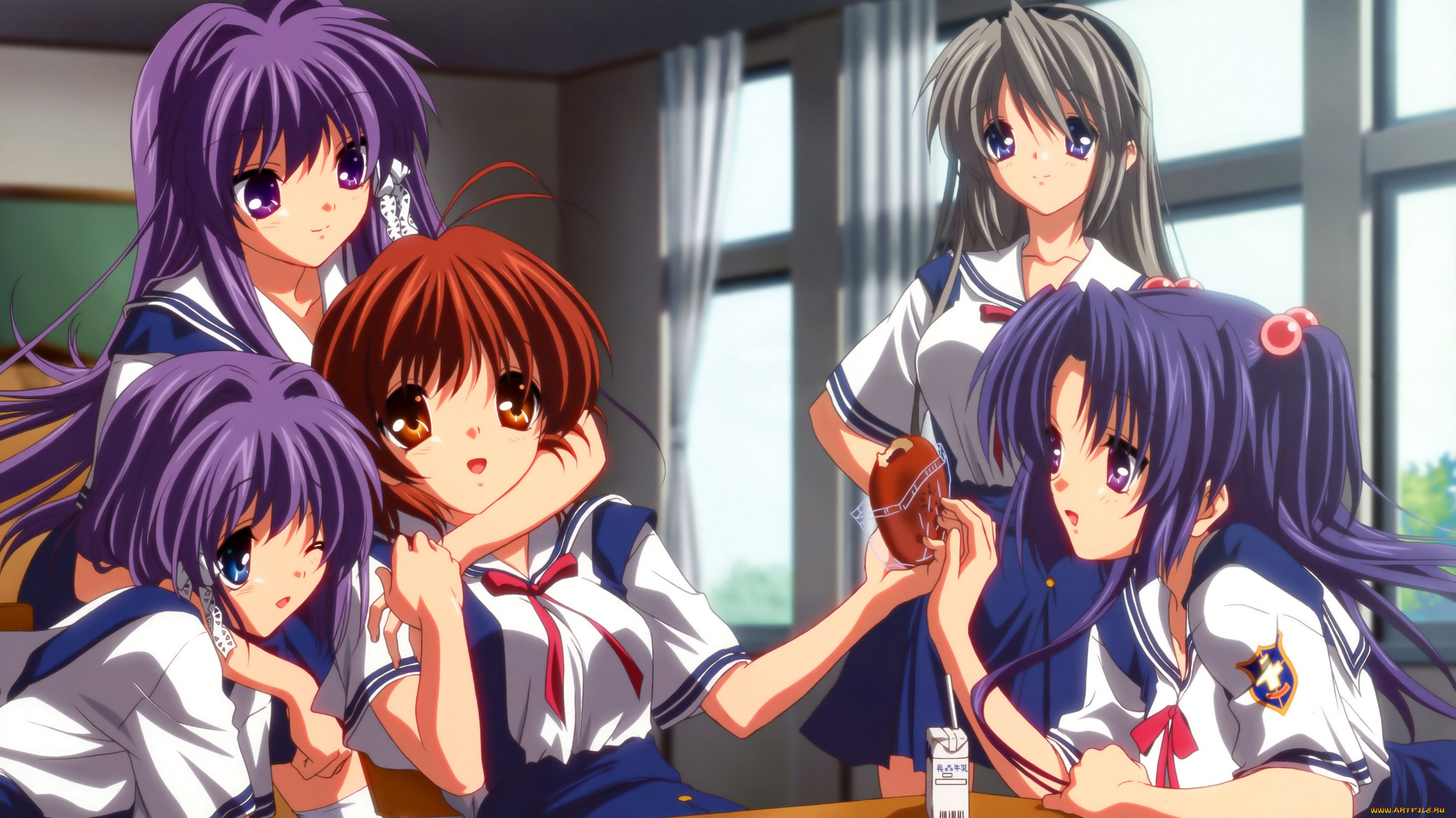 аниме, clannad, девушки