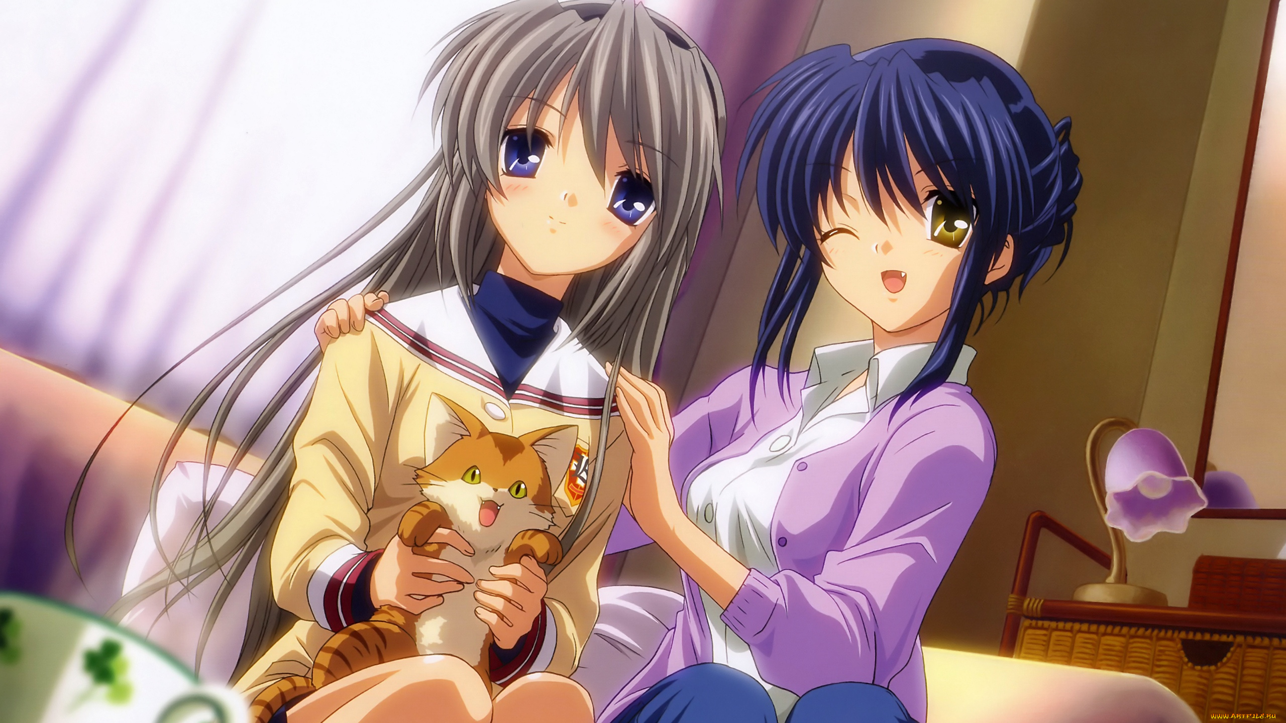 аниме, clannad, девушки