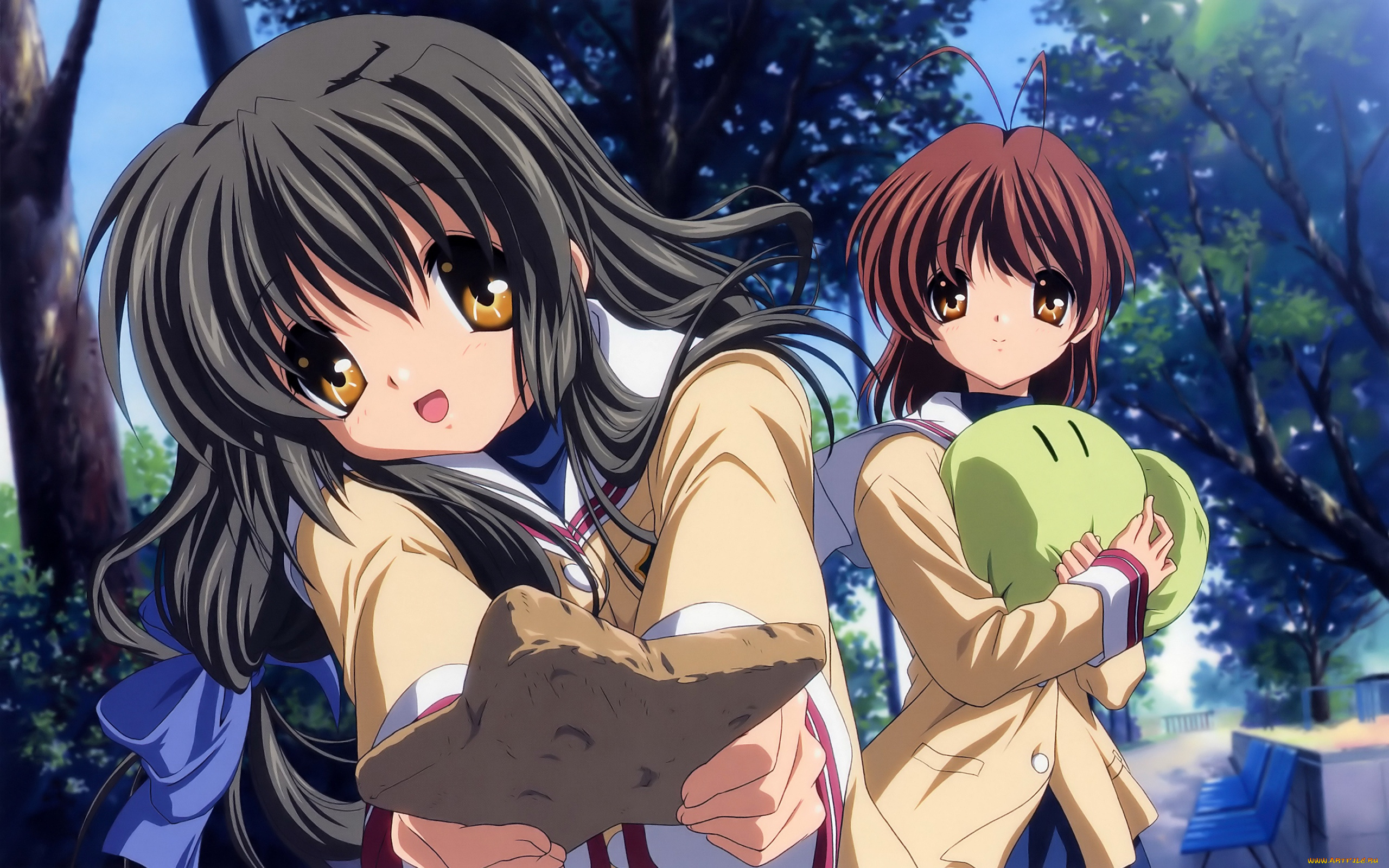 аниме, clannad, девушки