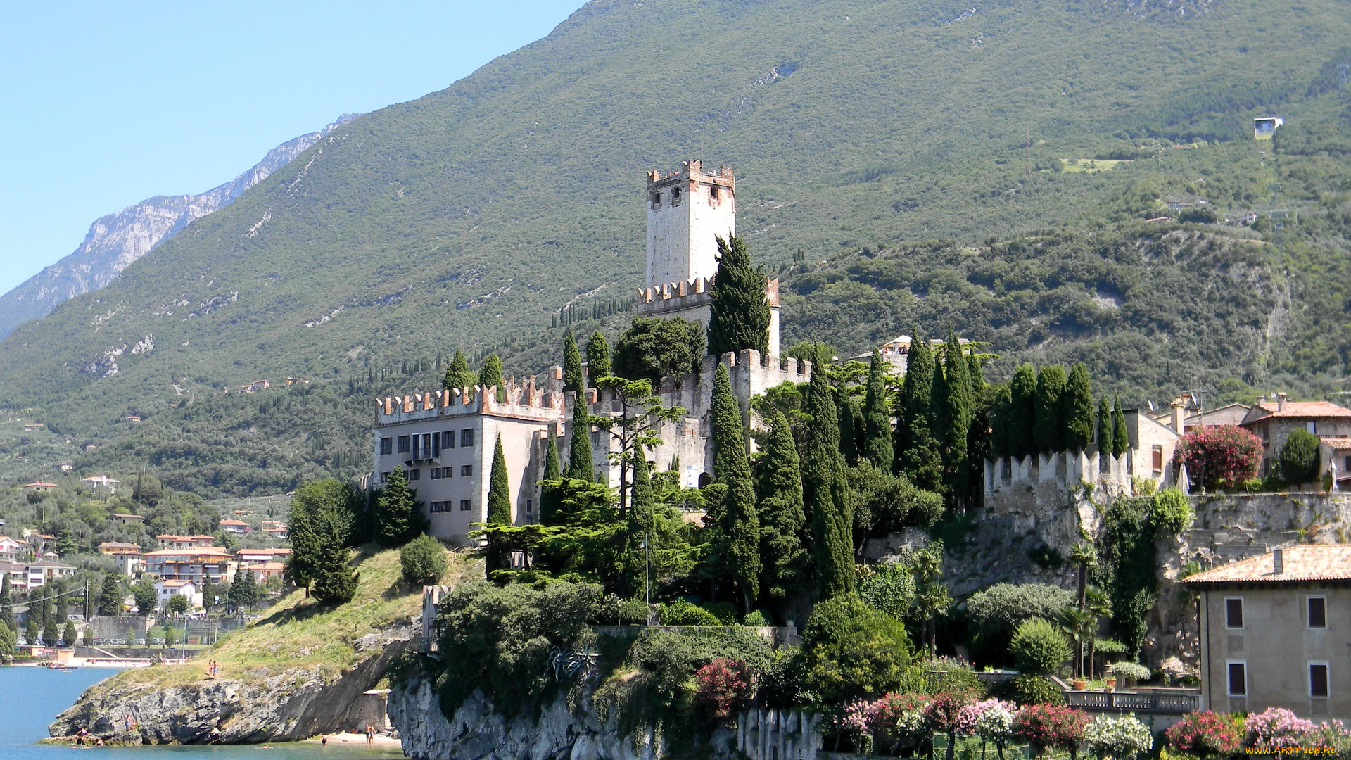 castle, of, malcesine, италия, города, дворцы, замки, крепости, замок