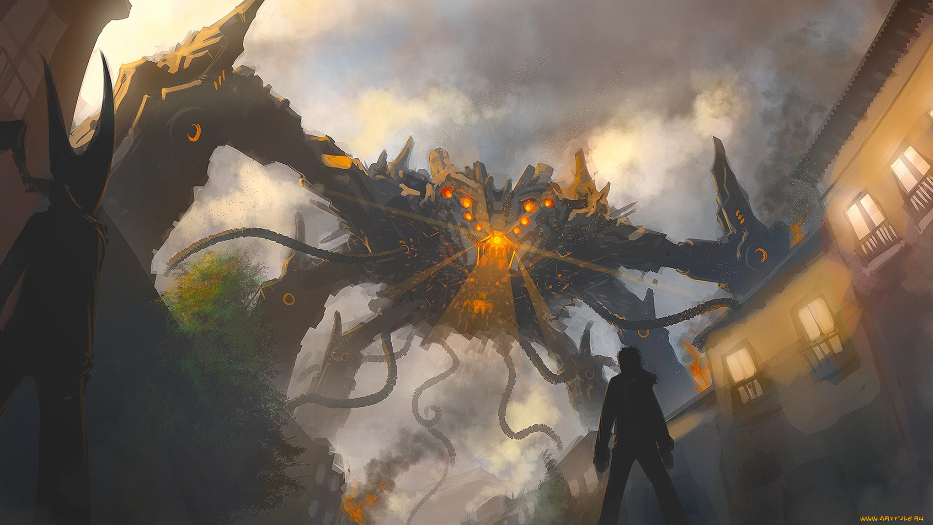 фэнтези, роботы, киборги, механизмы, робот