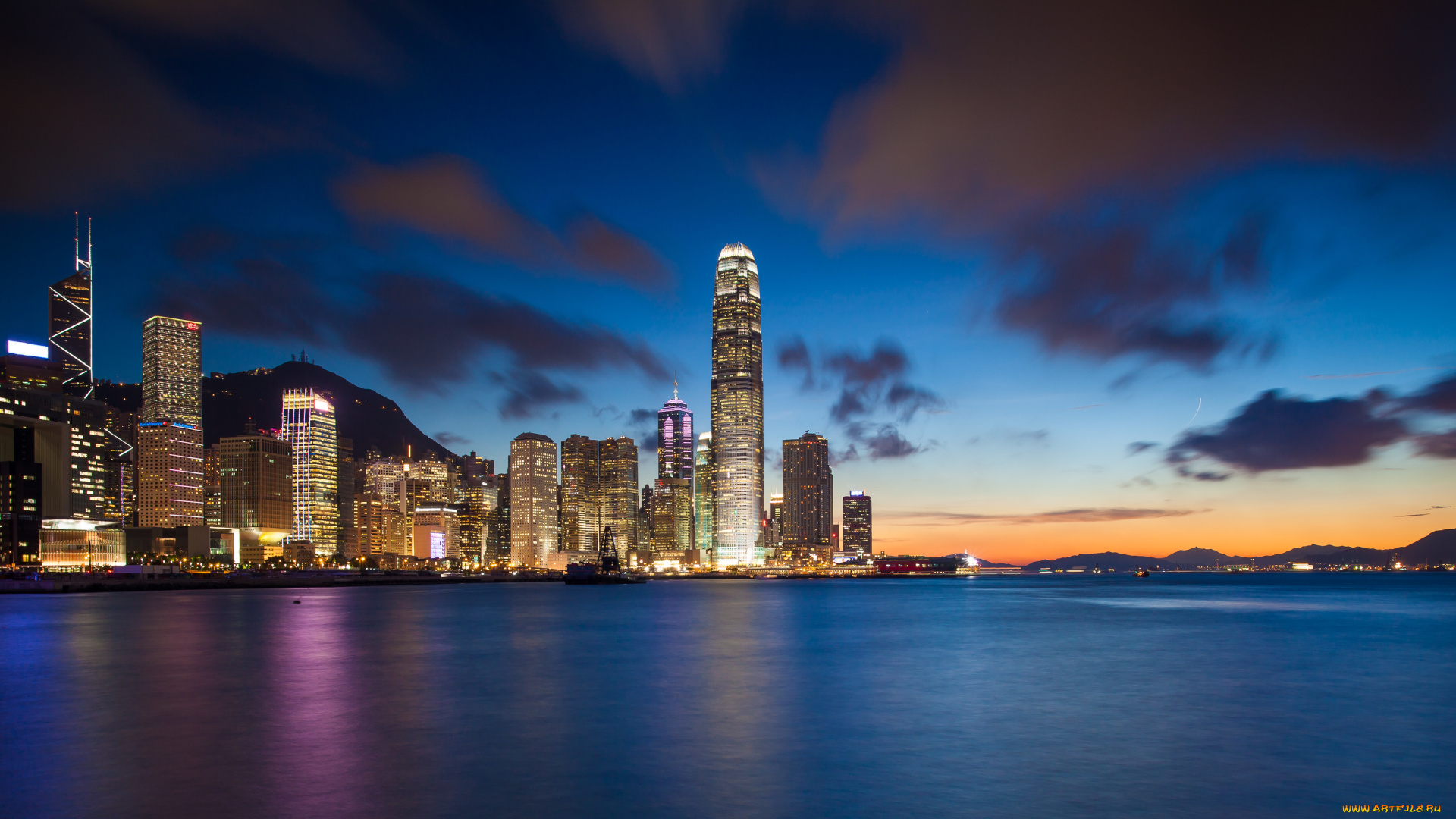 города, гонконг, китай, океан