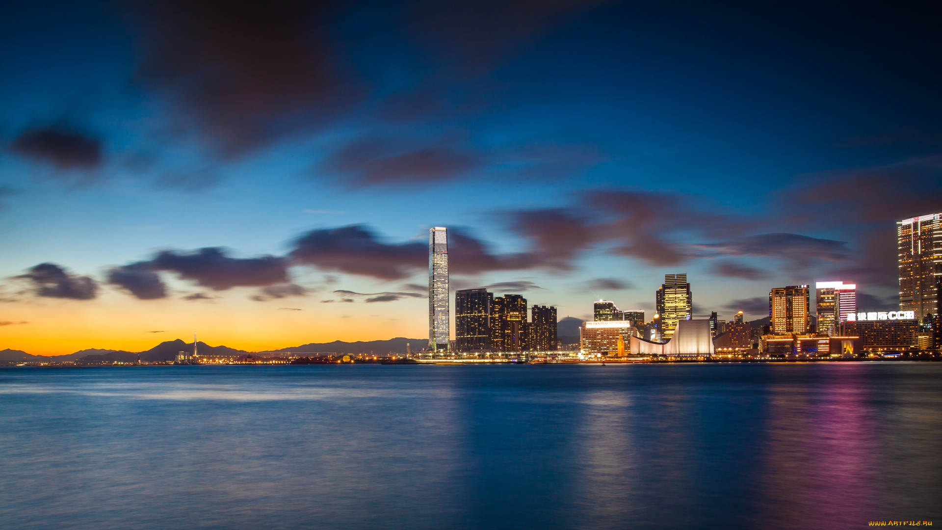 города, гонконг, китай, океан