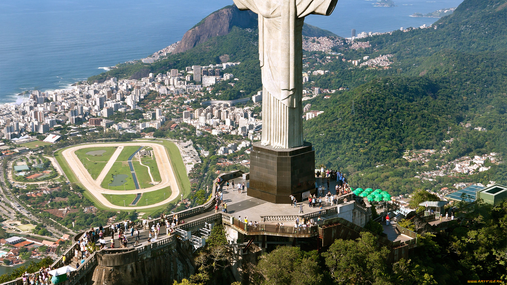 rio, de, janeiro, brazil, города, рио, де, жанейро, бразилия, рио-де-жанейро, статуя, океан, стадион, панорама, христа-искупителя