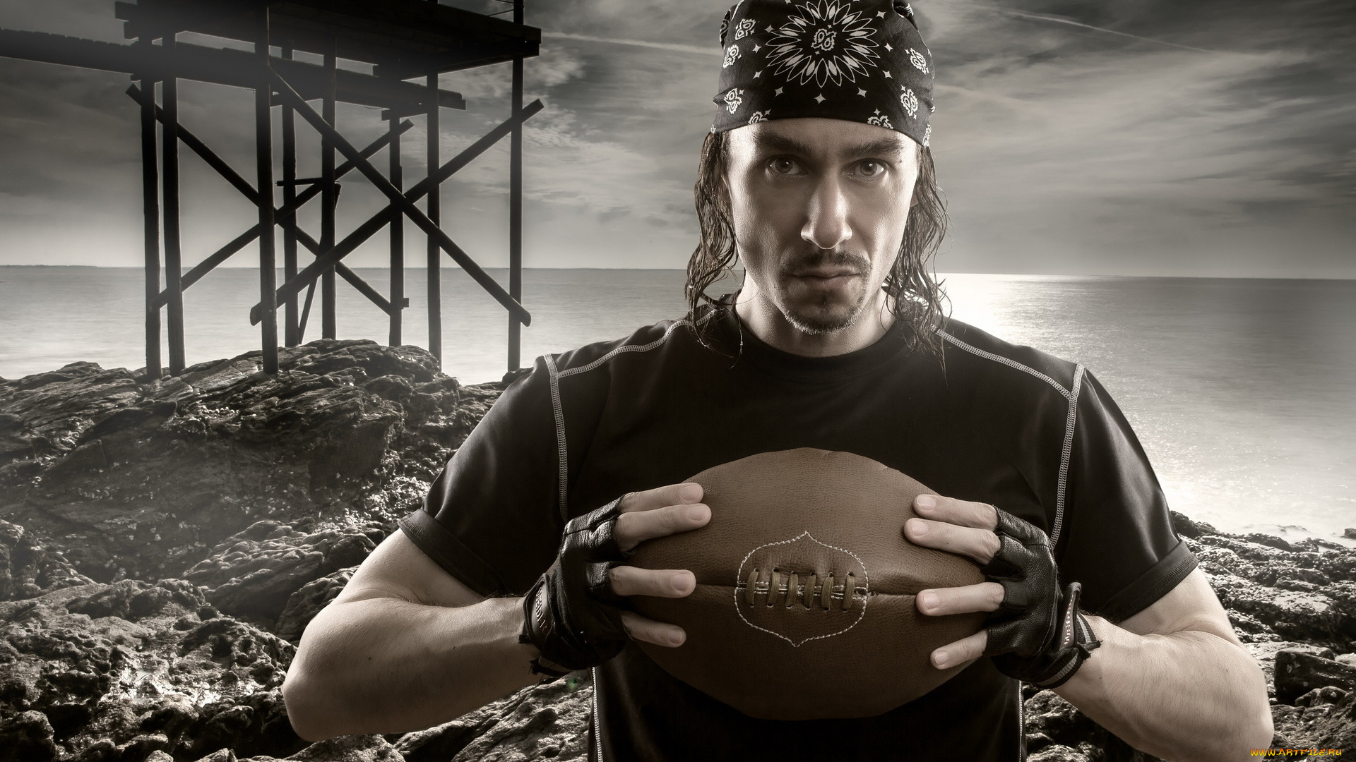 спорт, американский, футбол, футболист, мяч