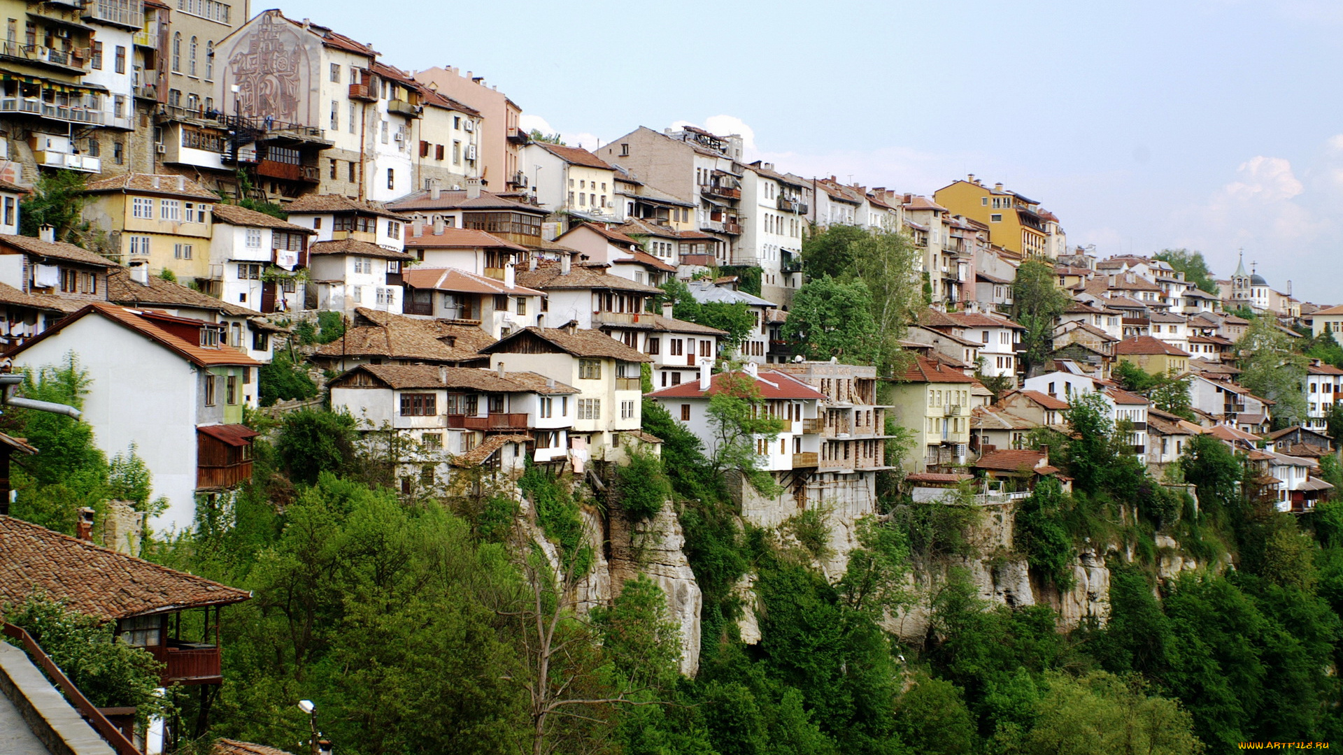 veliko, tarnovo, bulgaria, города, панорамы, здания