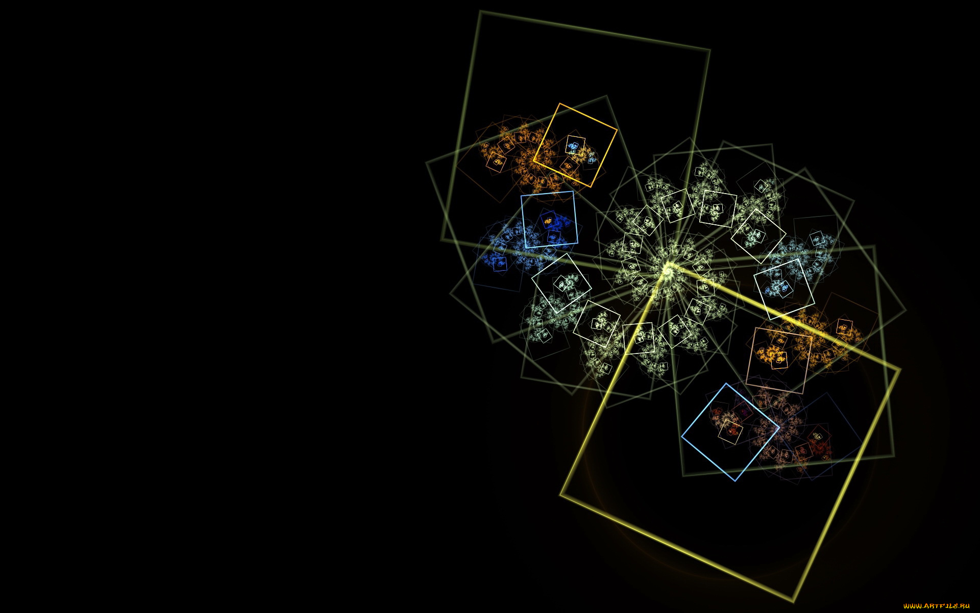 3д, графика, fractal, фракталы, цвета, фон, узор