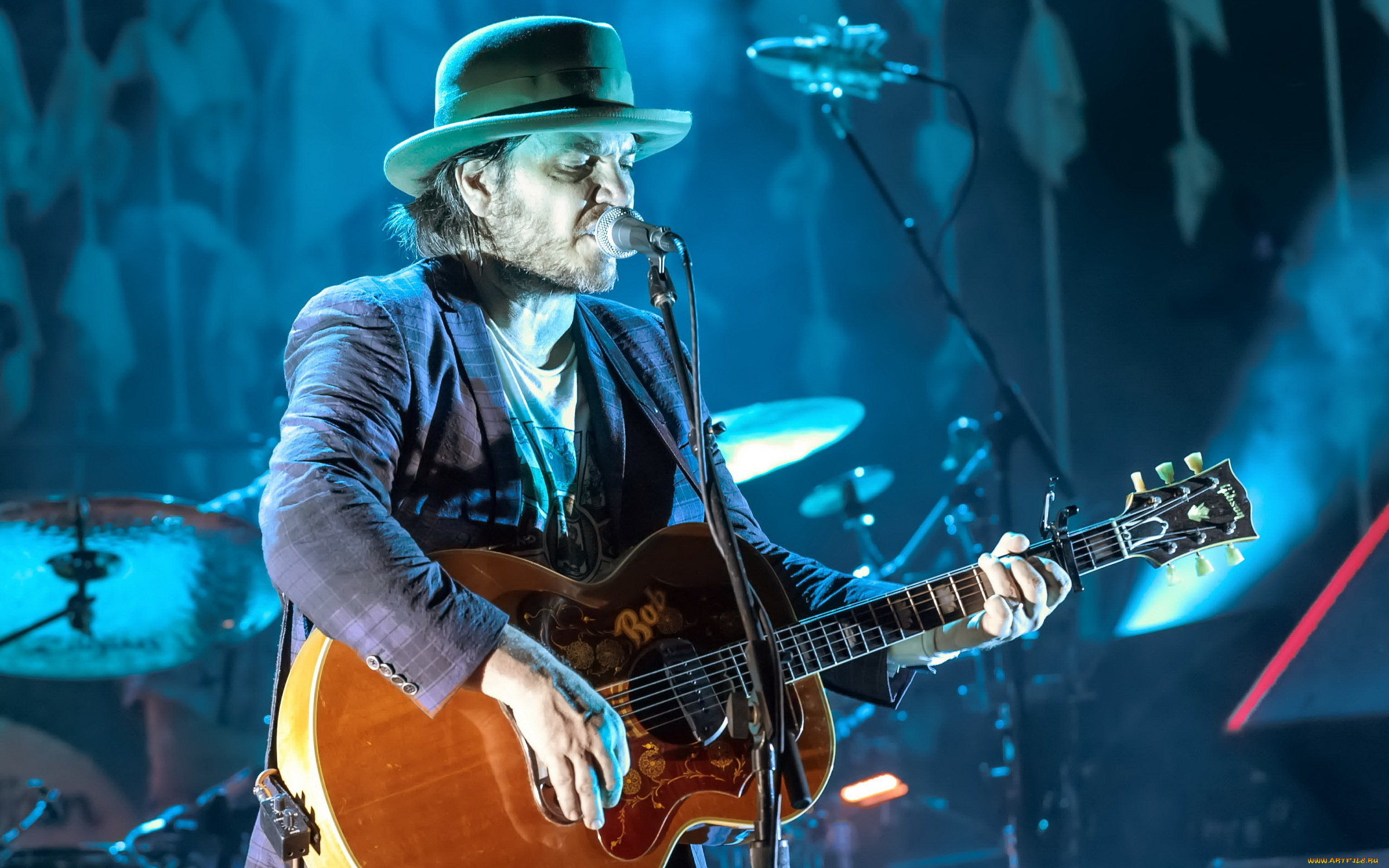 guitar, музыка, другое, гитара, микрофон, сцена, музыкант