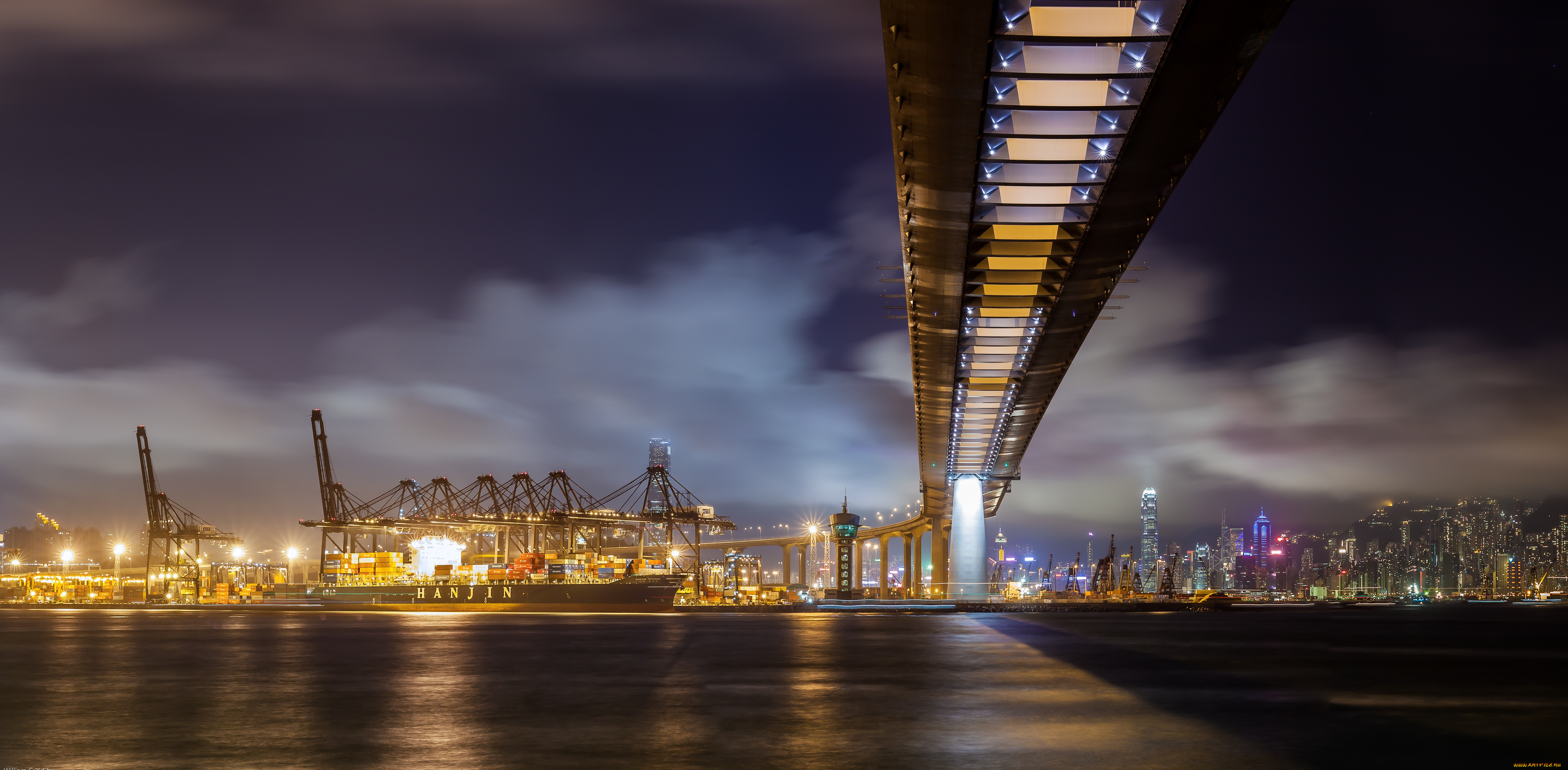 города, гонконг, китай, мост