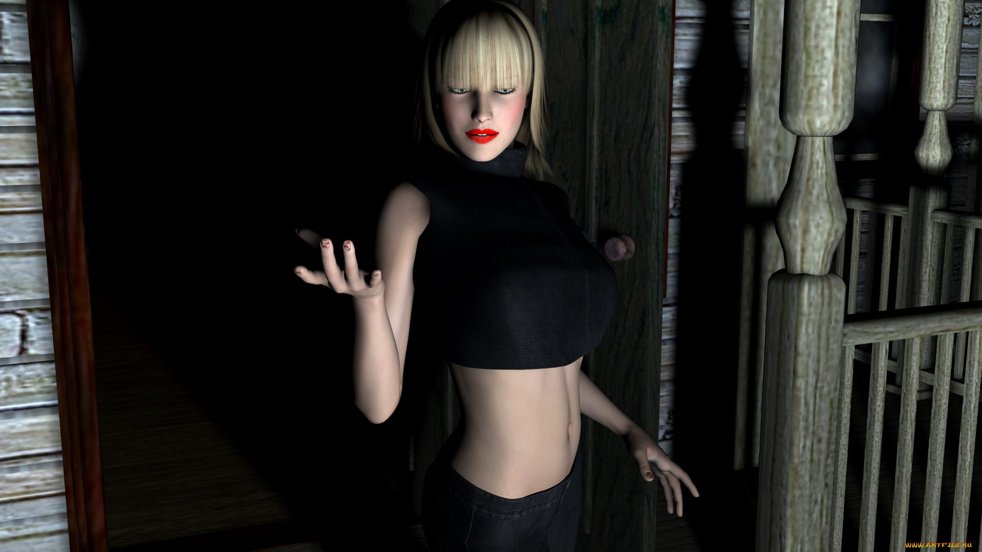 3д, графика, people, люди, блондинка, фон, взгляд