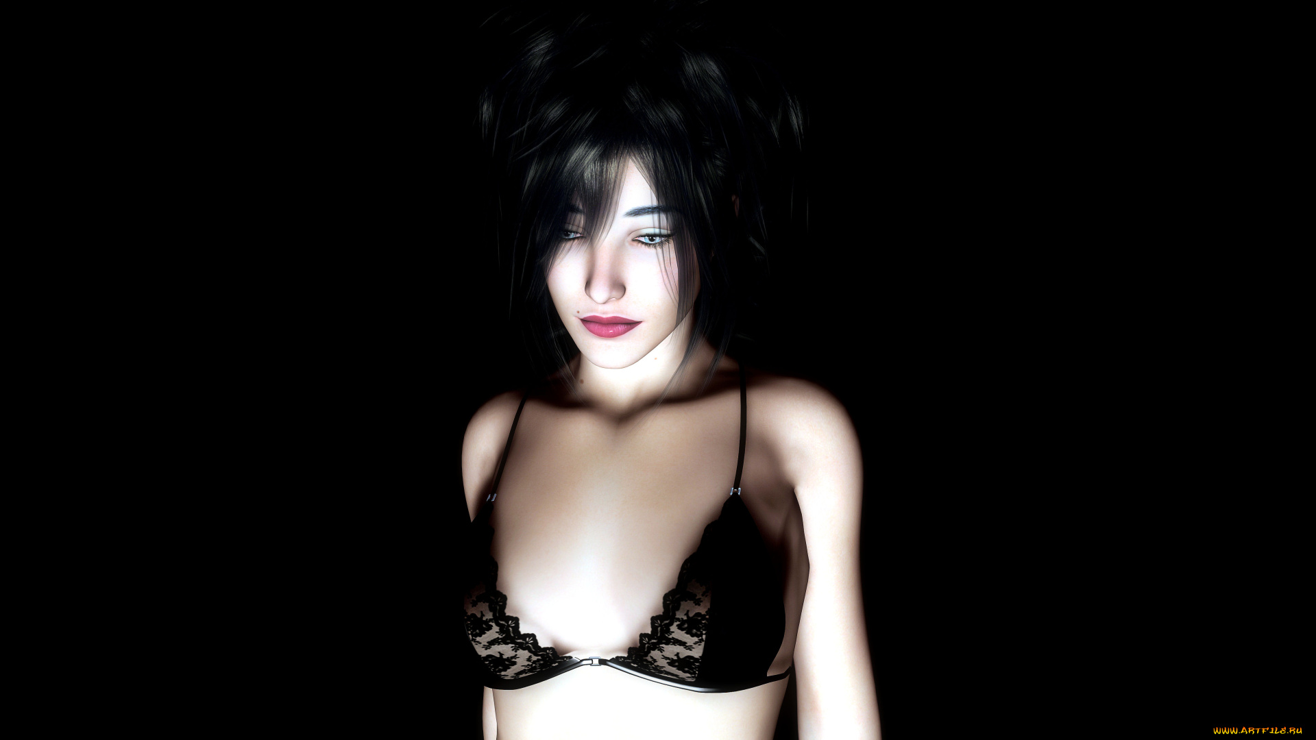 3д, графика, people, люди, взгляд, девушка