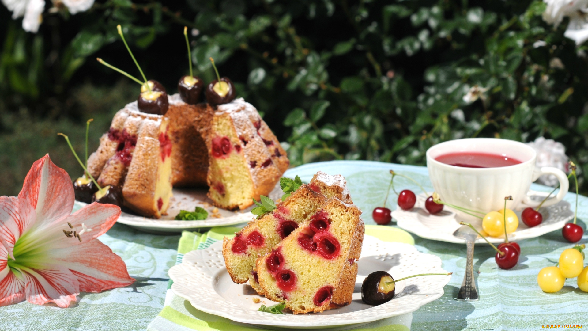 еда, пирожные, кексы, печенье, кекс, чай, ягоды