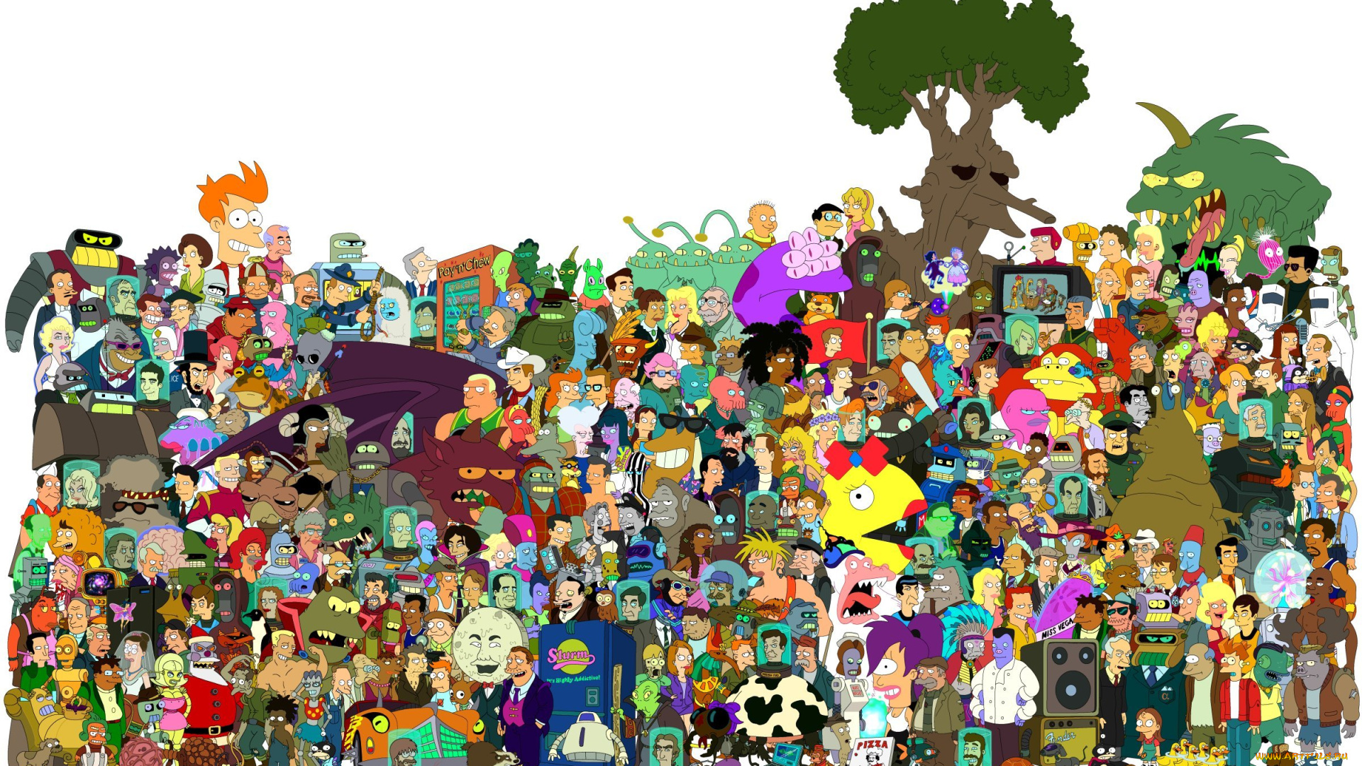 мультфильмы, futurama, футурама, персонажи