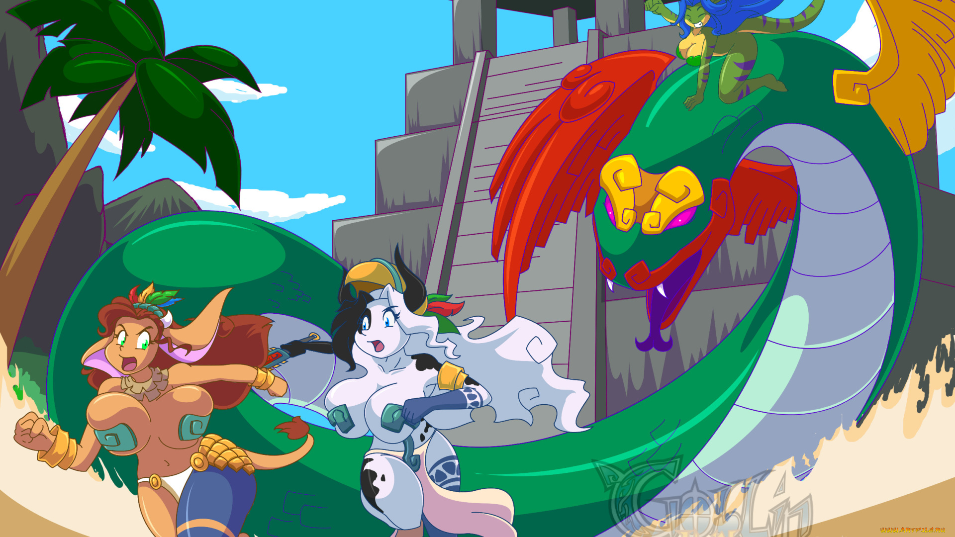 рисованные, животные, сказочные, мифические, драконы, кастаники