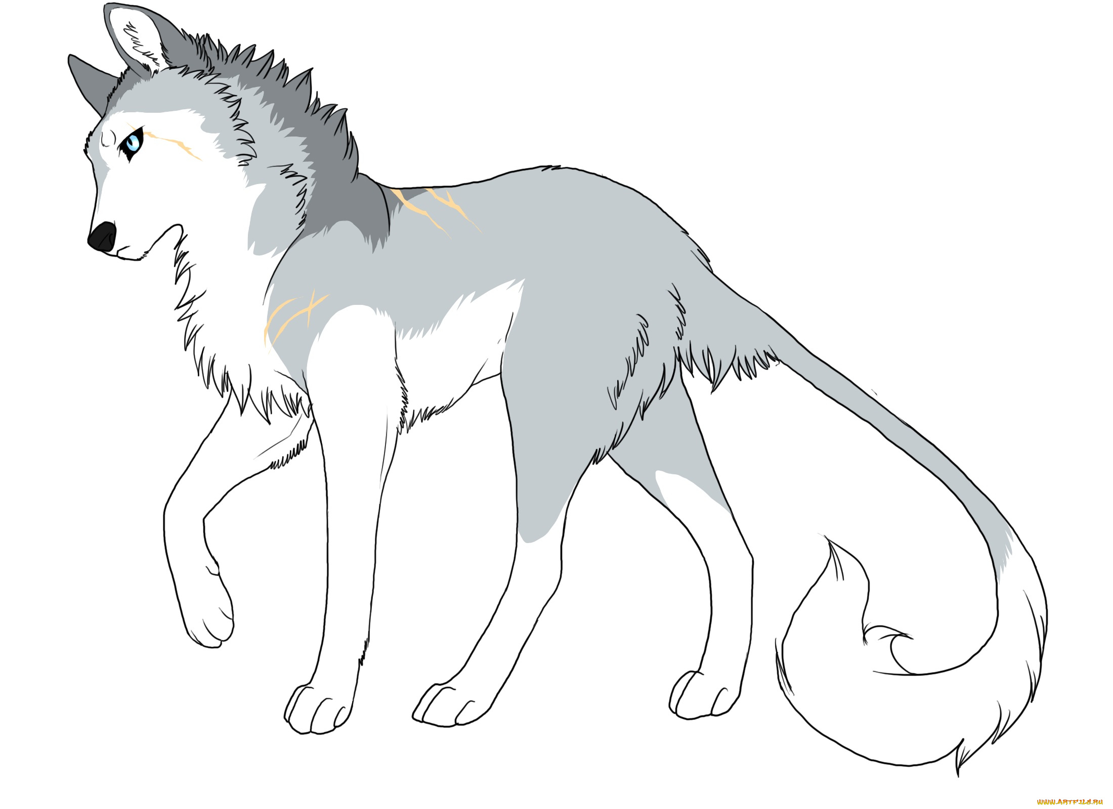 рисованные, животные, сказочные, мифические, собака