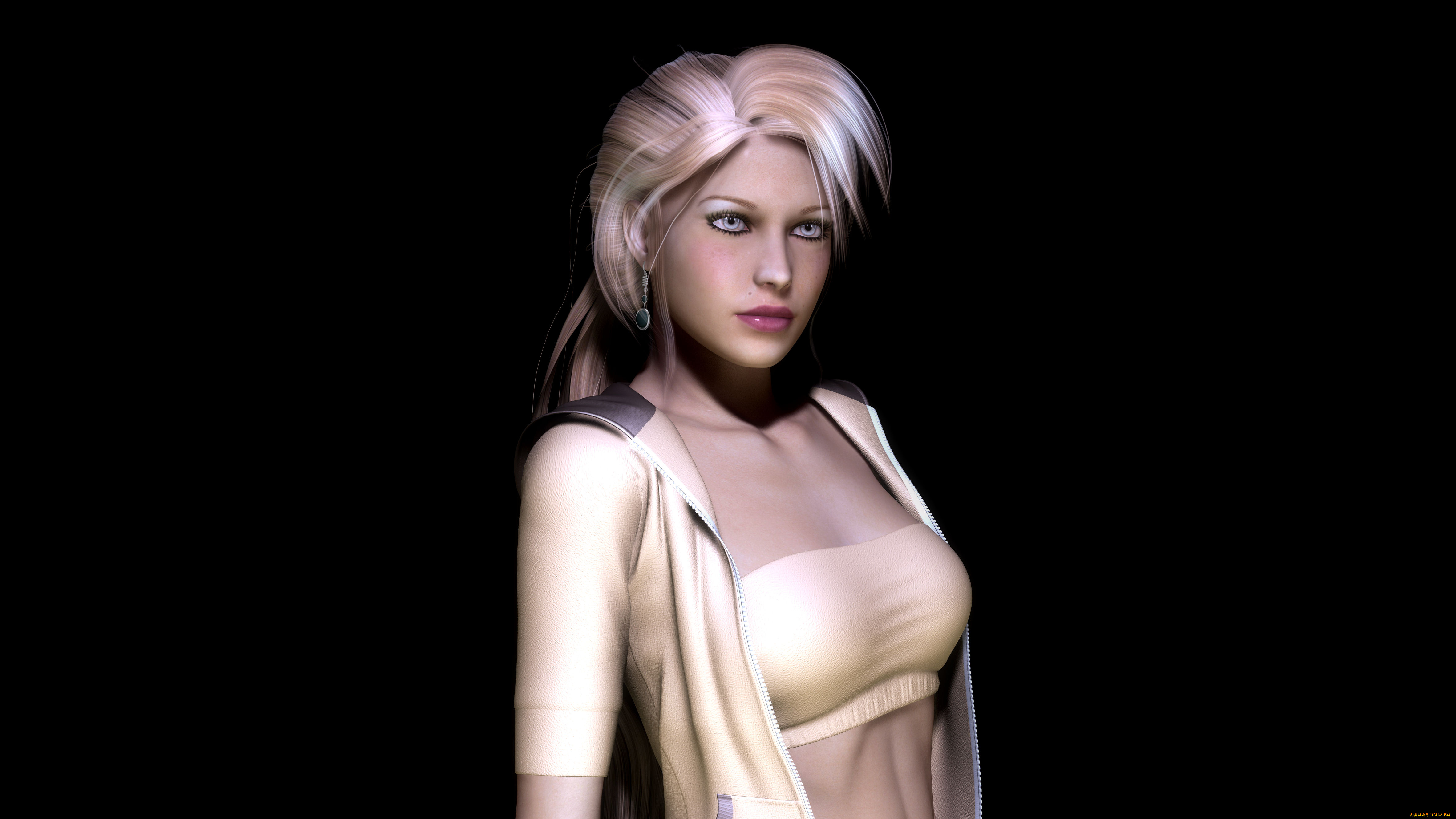 3д, графика, people, люди, блондинка, взгляд