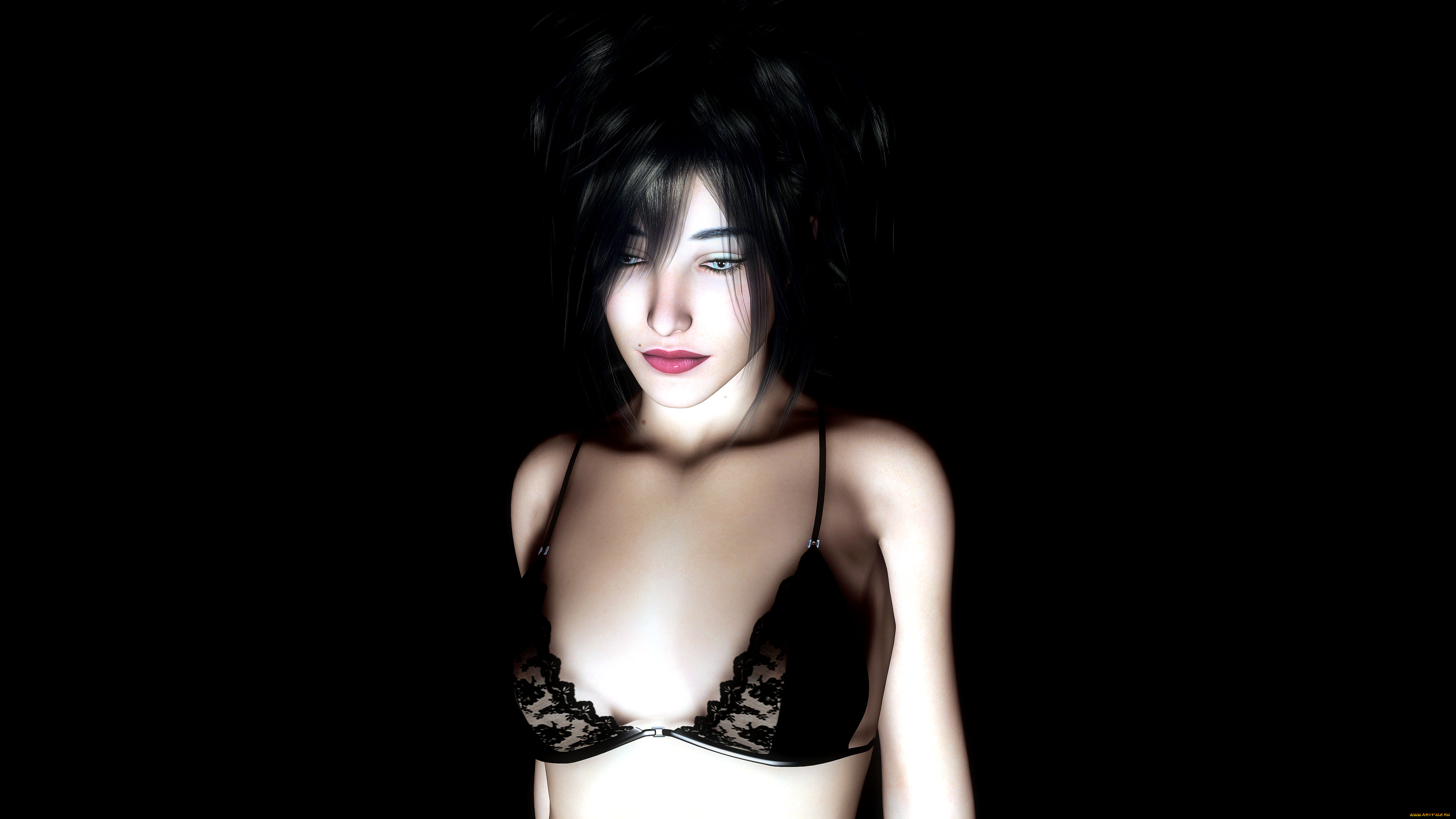 3д, графика, people, люди, взгляд, девушка