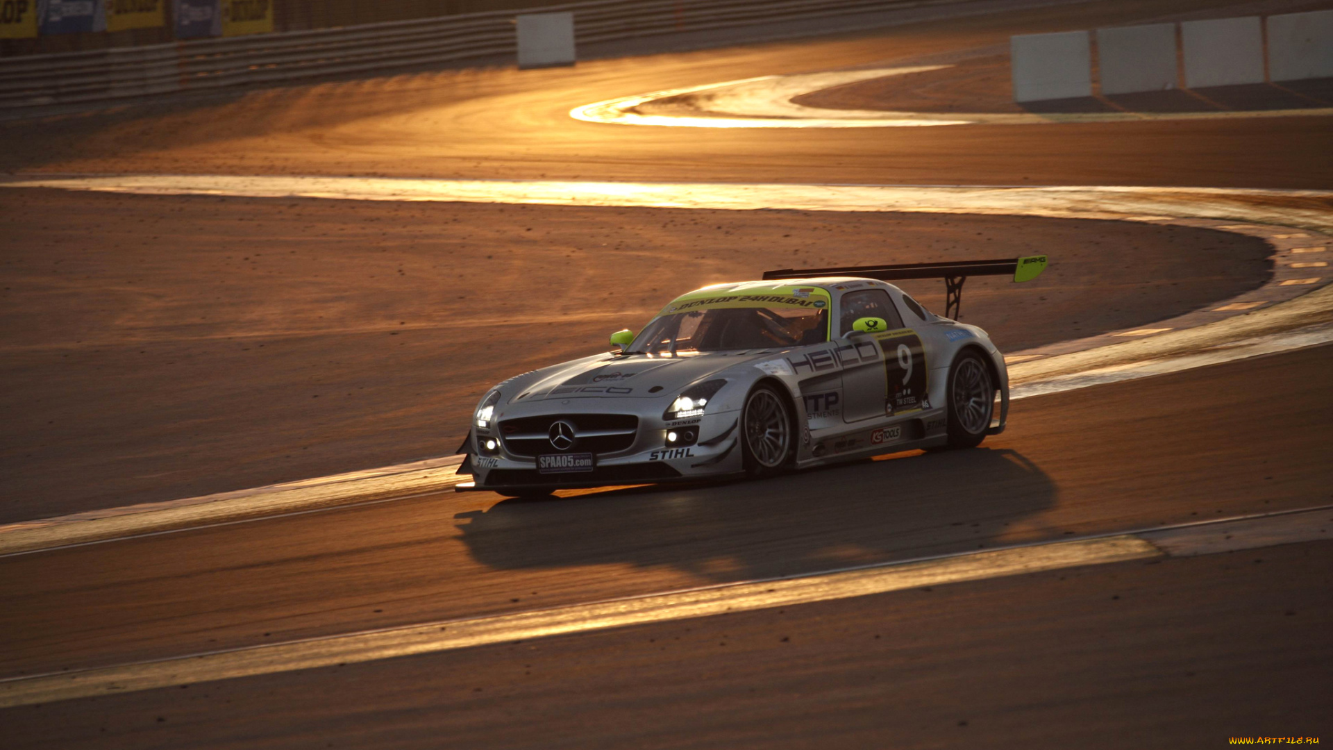 2011, mercedes-benz, sls, amg, gt3, автомобили, mercedes-benz, серебристый, тюнинг