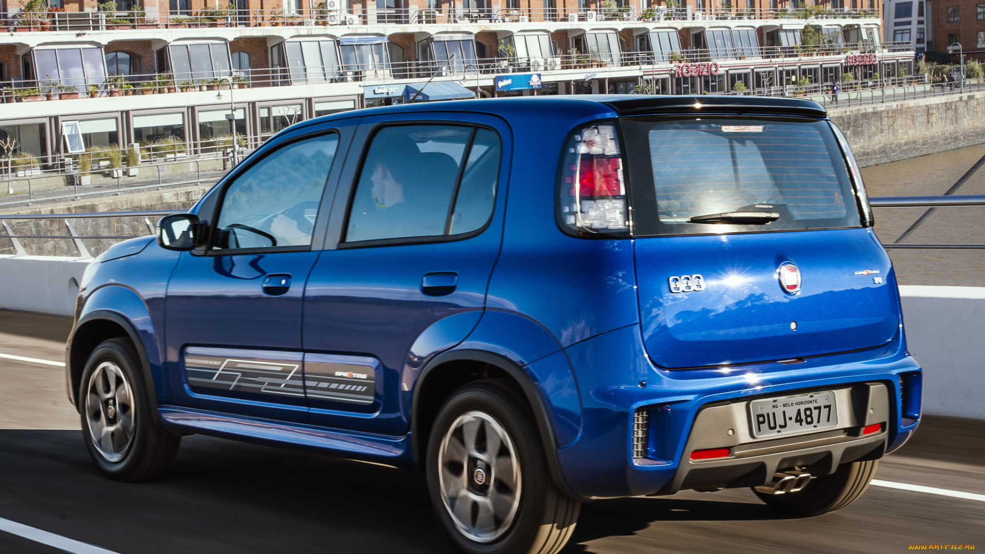 автомобили, fiat, sporting, 2014г, uno, синий