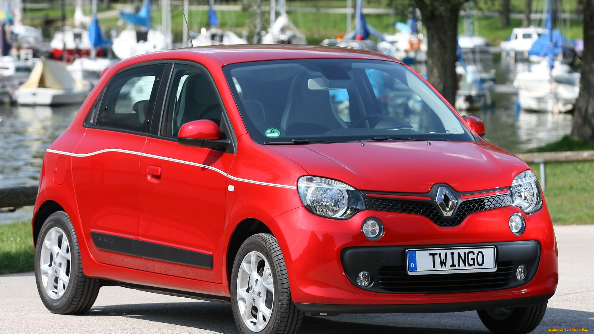 автомобили, renault, красный, 2014г, twingo