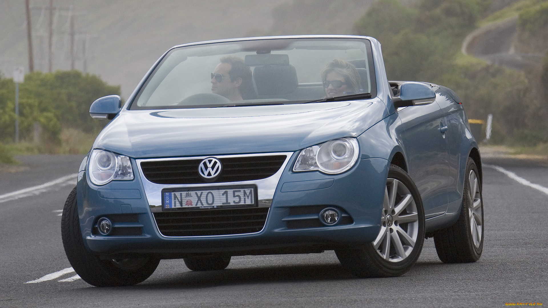 автомобили, volkswagen, au-spec, eos, синий