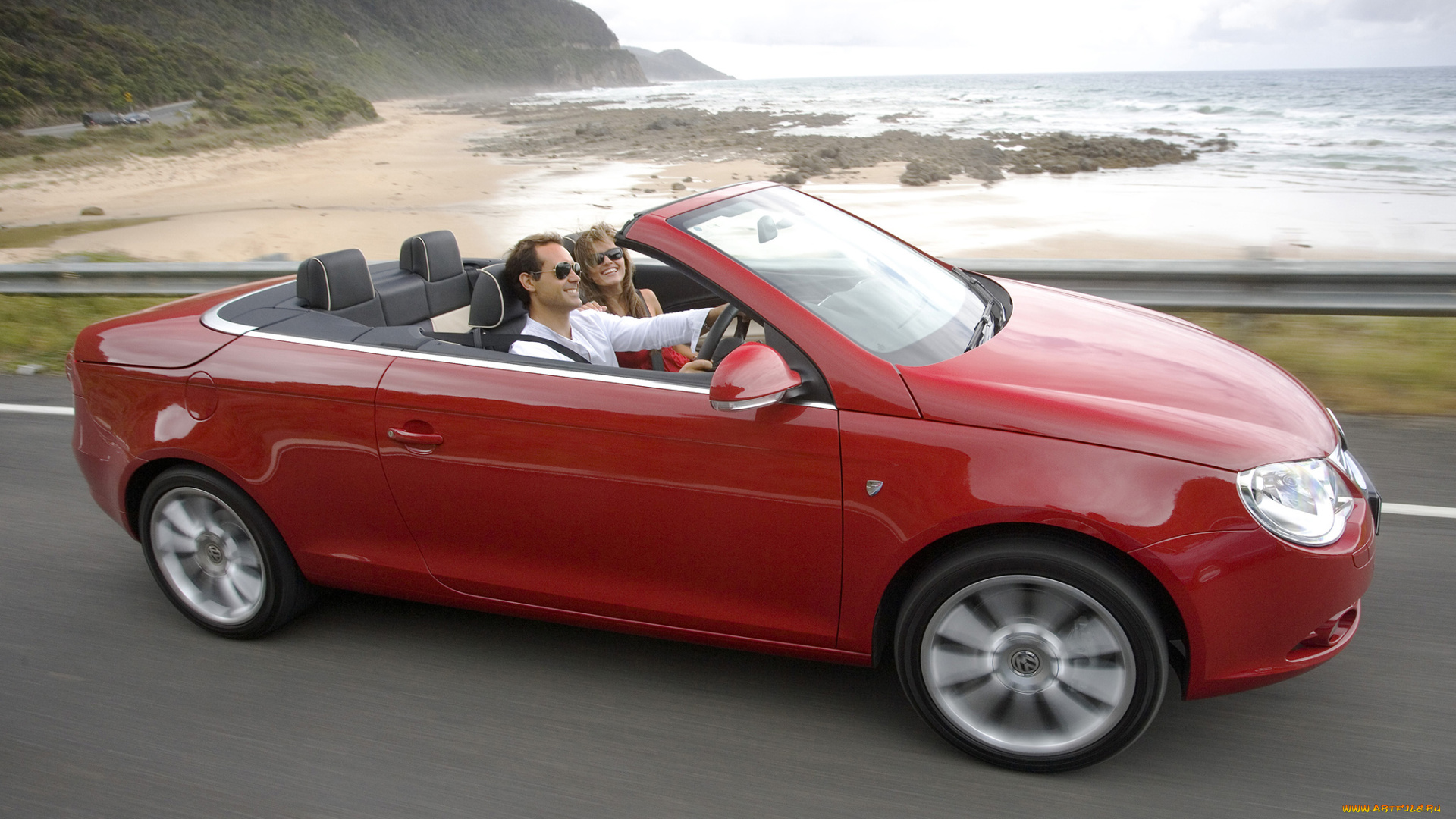 автомобили, volkswagen, eos, красный, au-spec