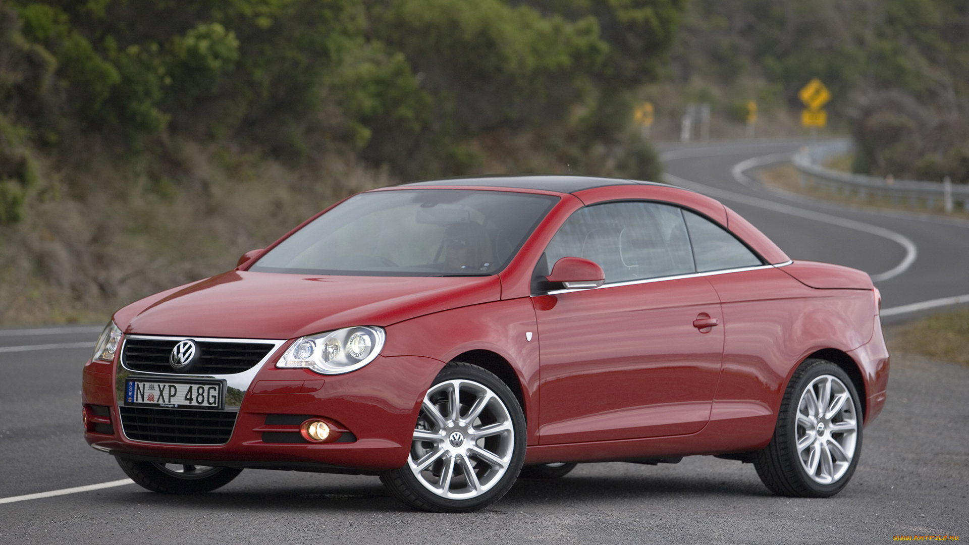 автомобили, volkswagen, eos, красный, au-spec